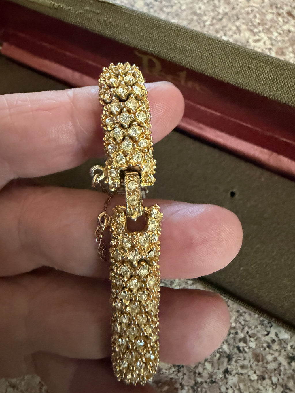 Vintage Pedre ladies cocktail watch articulated crystal bracelet