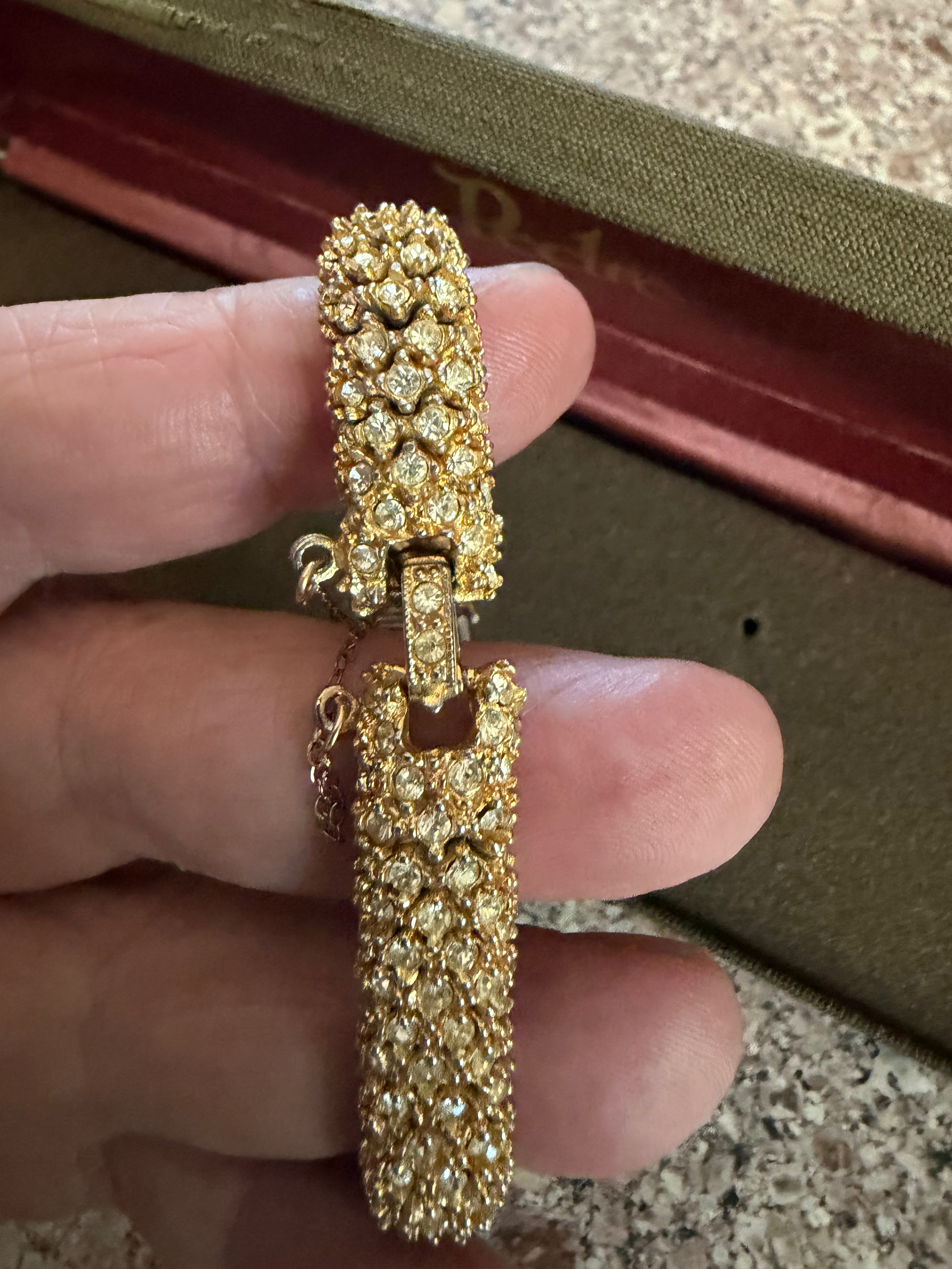 Vintage Pedre ladies cocktail watch articulated crystal bracelet