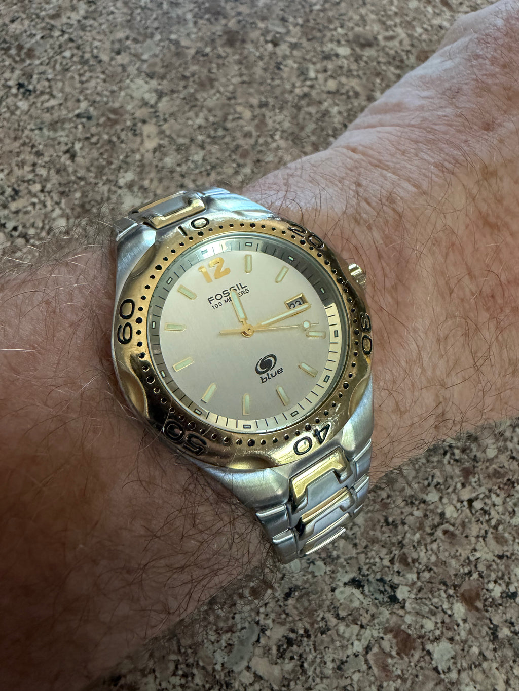 Fossil AM-3424 men’s two tone watch