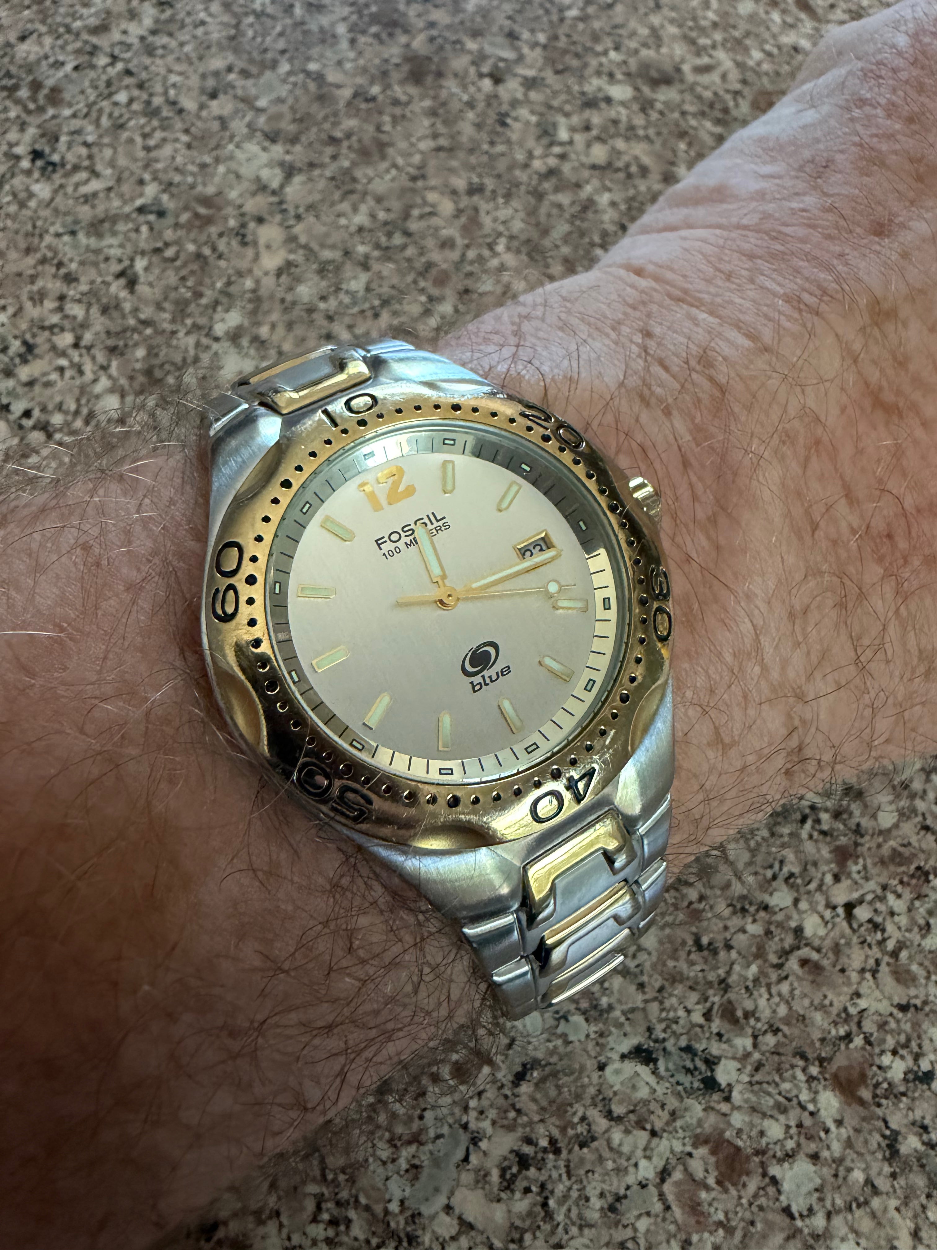 Fossil AM-3424 men’s two tone watch