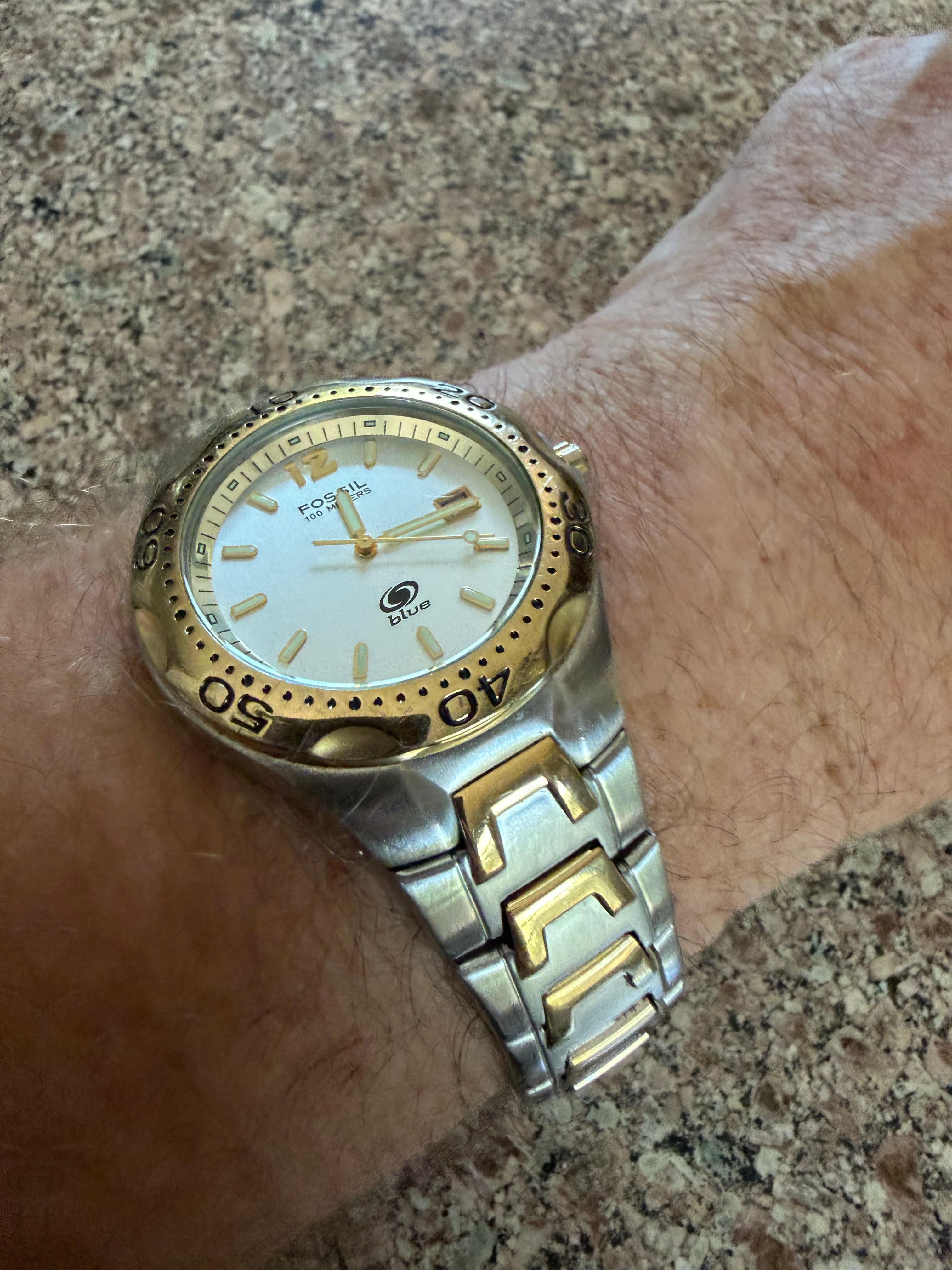 Fossil AM-3424 men’s two tone watch