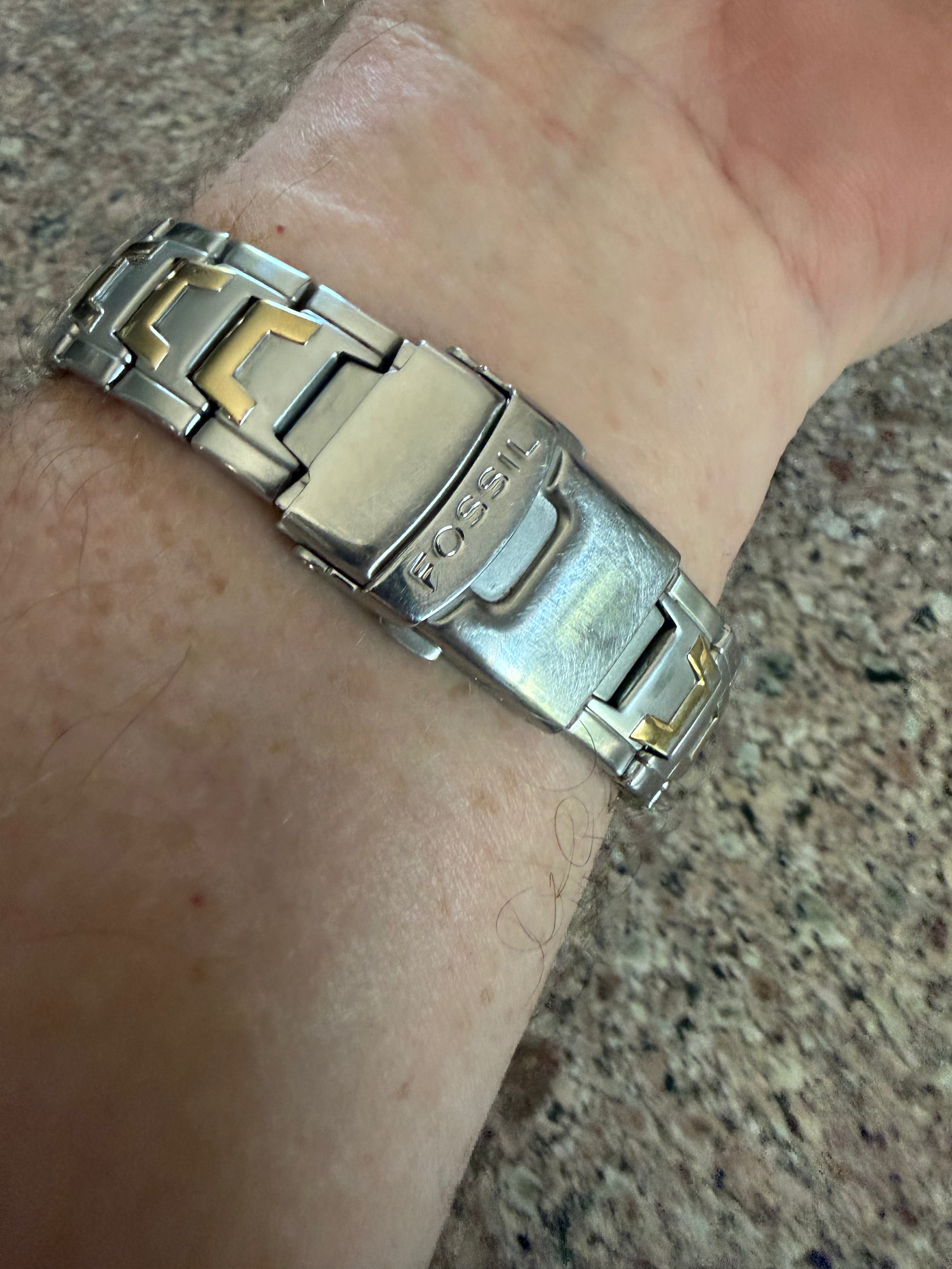 Fossil AM-3424 men’s two tone watch