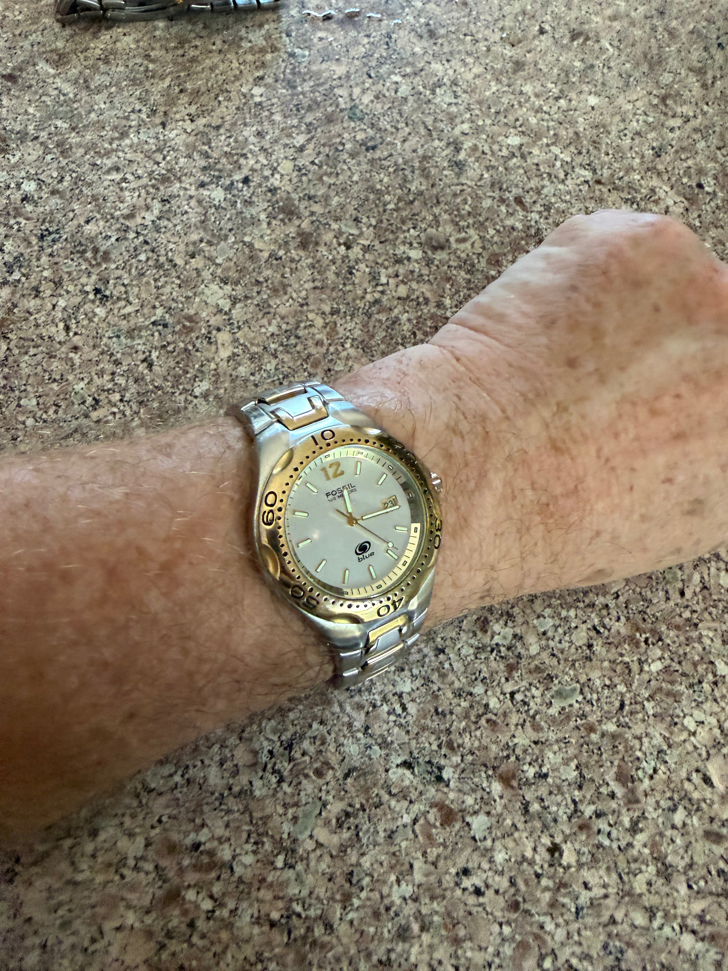 Fossil AM-3424 men’s two tone watch