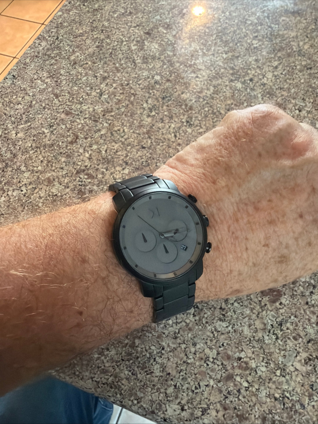 MVMT 5ATM B17 316L  Blackout Tactical Chrono watch
