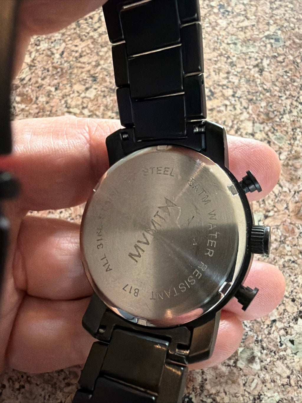 MVMT 5ATM B17 316L  Blackout Tactical Chrono watch