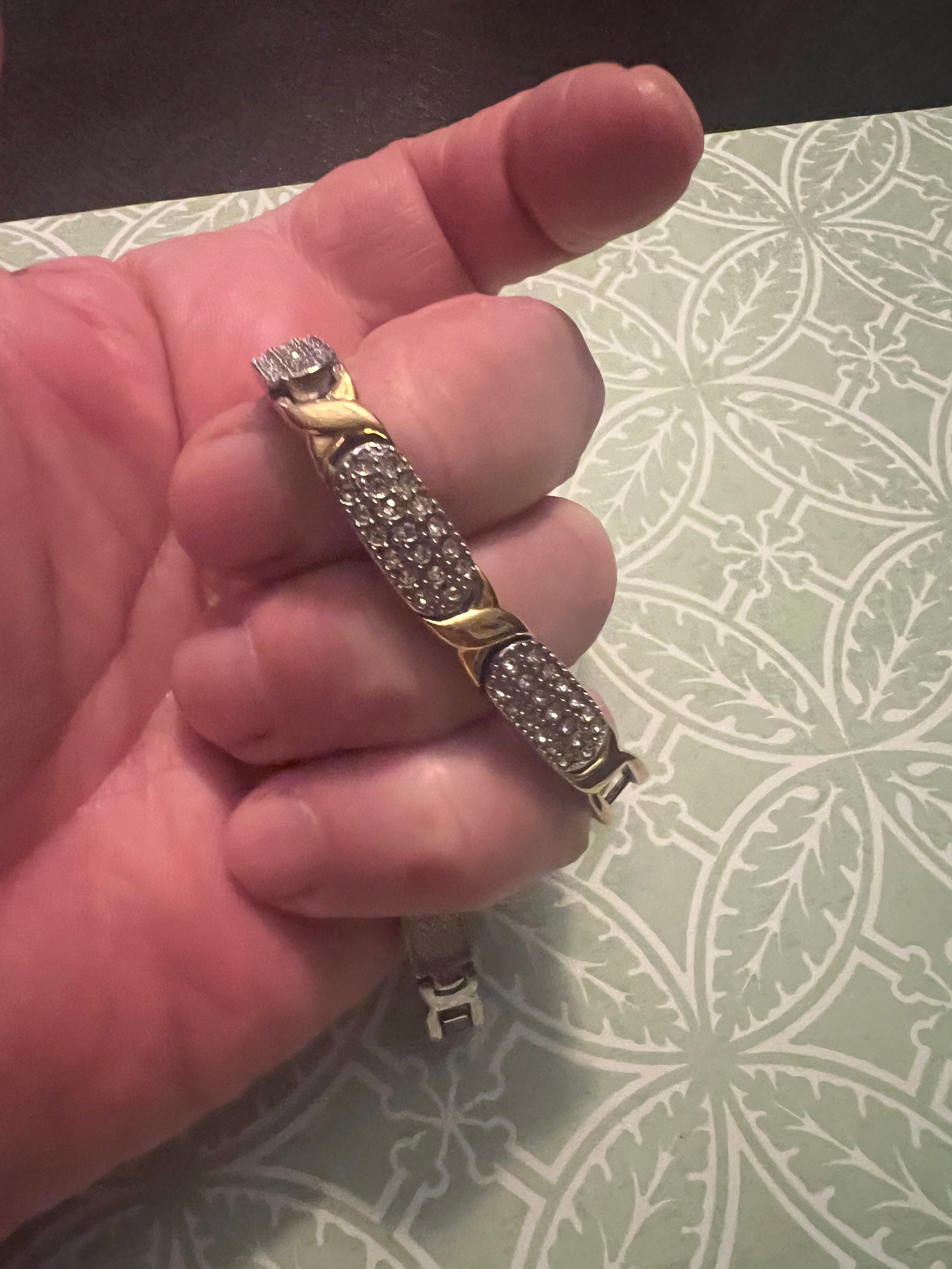 Dainty vintage ladies gold watch with crystal accent $10