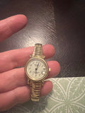 Ladies vintage dainty Acqua gold tone watch. New battery. Runs great