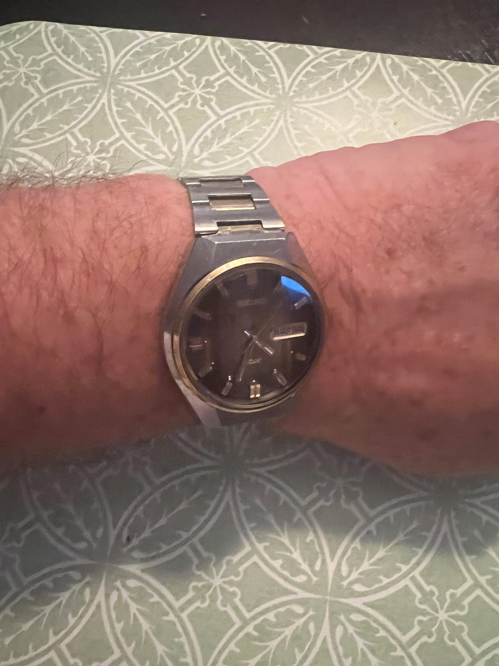 Vintage SEIKO DX  Automatic Tiger's Eye 17 jewels Men’s Watch Beveled Crystal