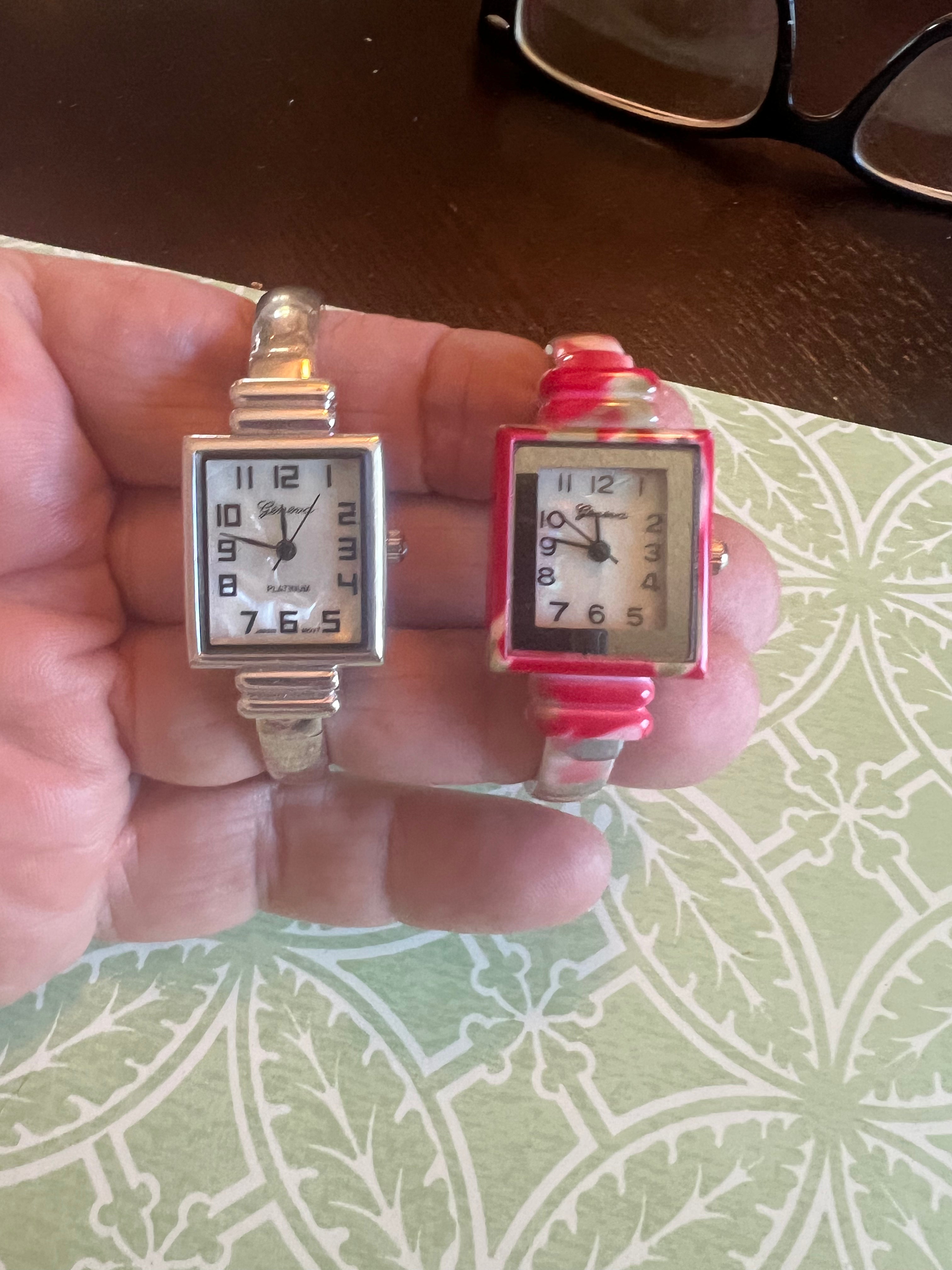 Lot of 2 ladies bangle watches new batteries xlnt condition