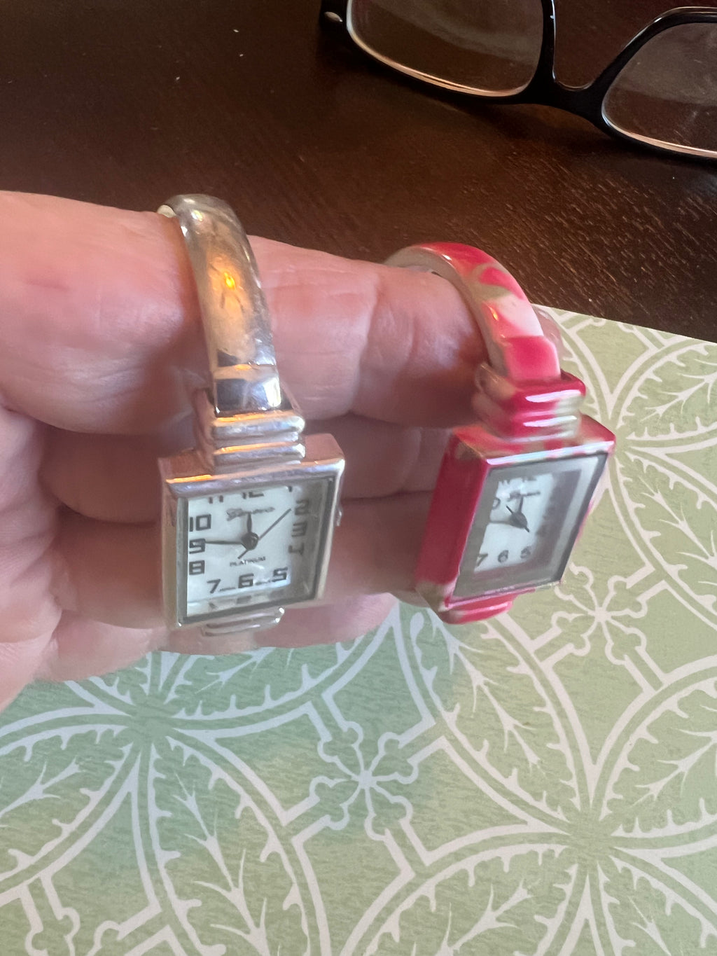 Lot of 2 ladies bangle watches new batteries xlnt condition
