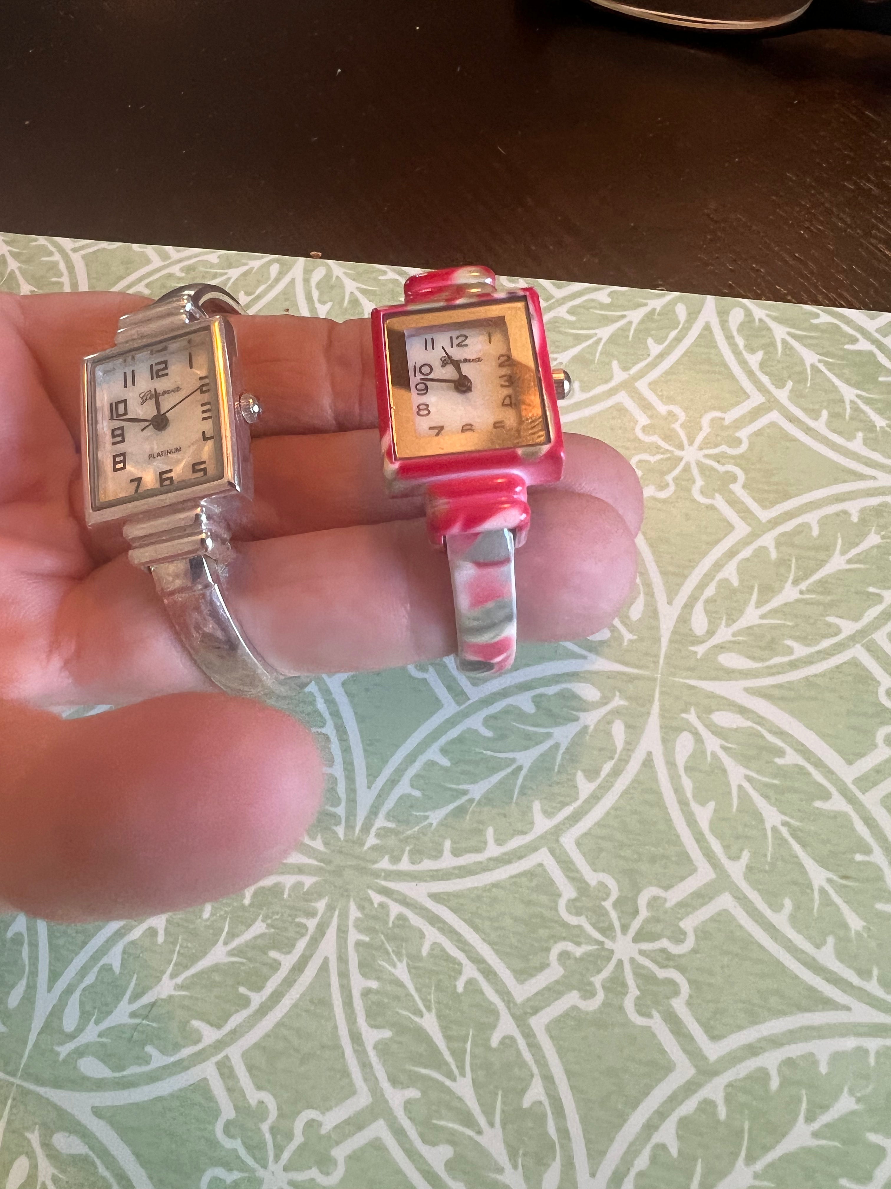 Lot of 2 ladies bangle watches new batteries xlnt condition
