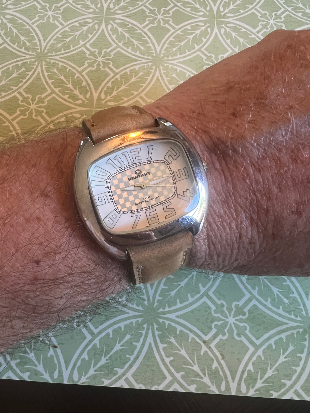 Men’s large rectangular Kontakt brand watch