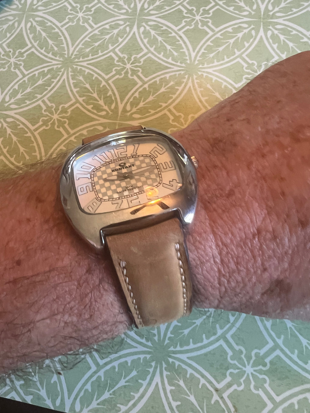 Men’s large rectangular Kontakt brand watch