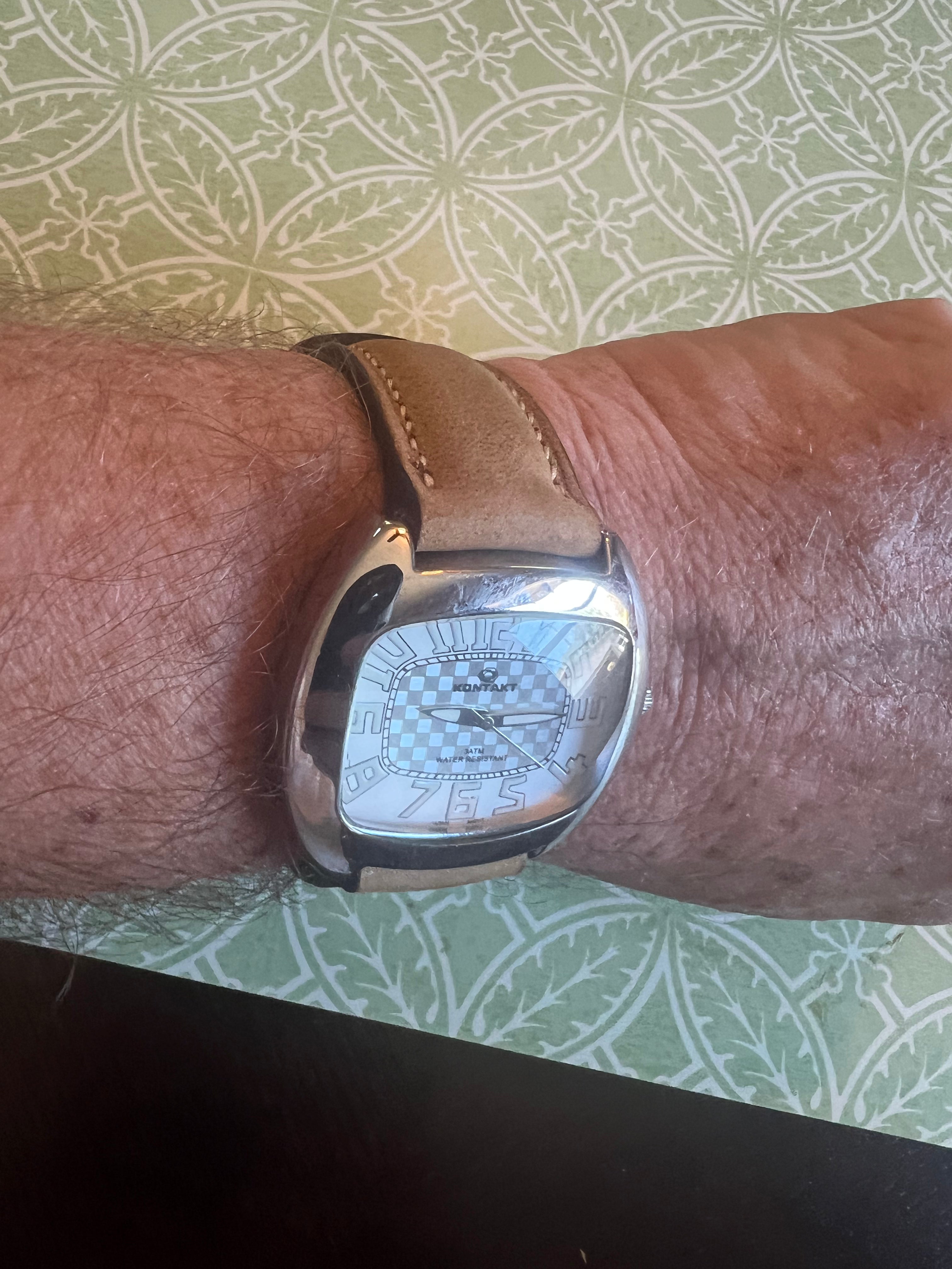 Men’s large rectangular Kontakt brand watch