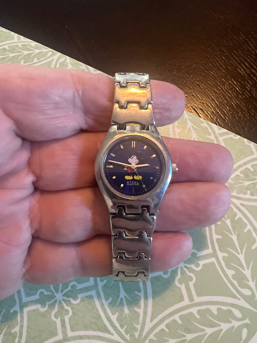 Disney Steel by Fossil Mickey Mouse dainty ladies watch. New battery