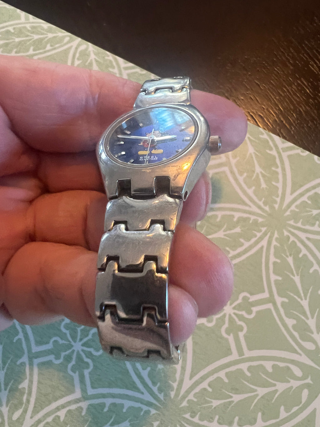Disney Steel by Fossil Mickey Mouse dainty ladies watch. New battery