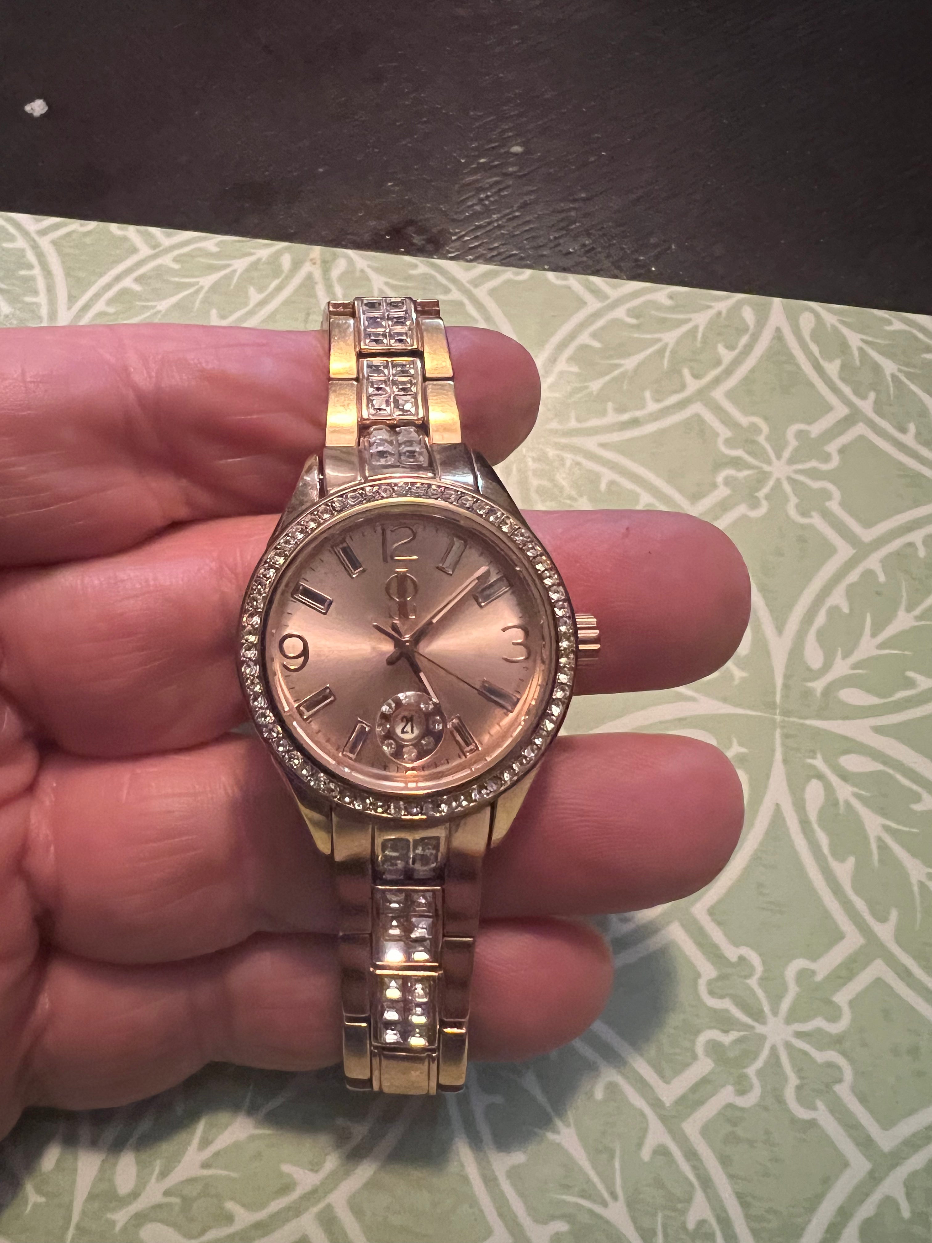 Jennifer Lopez FMDJL314 rose gold crystal accent ladies watch