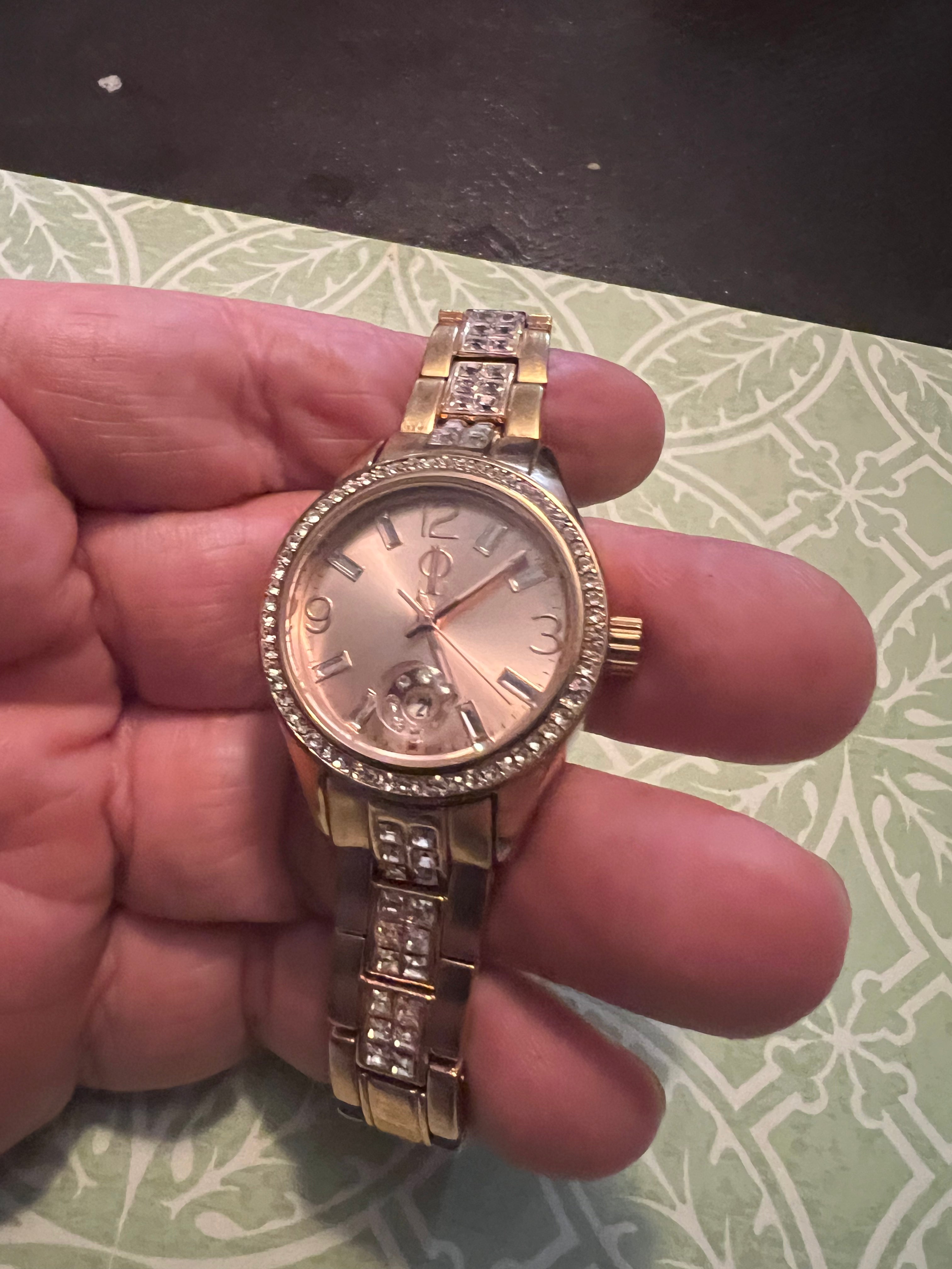 Jennifer Lopez FMDJL314 rose gold crystal accent ladies watch