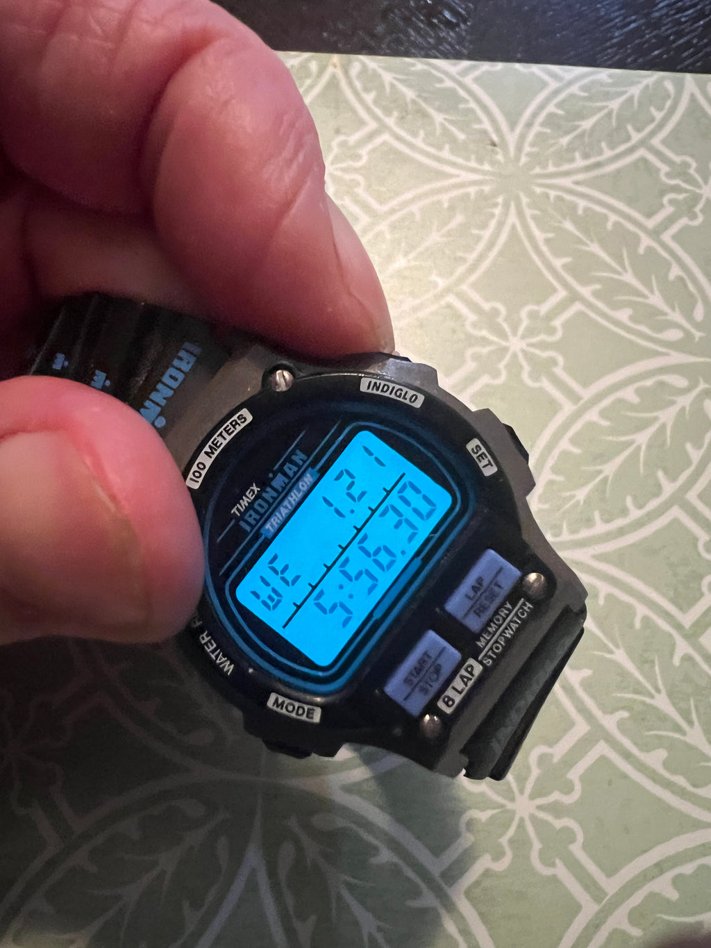 Vintage 1990s Timex Ironman Watch, Digital Watch, Women’s new battery bright glow
