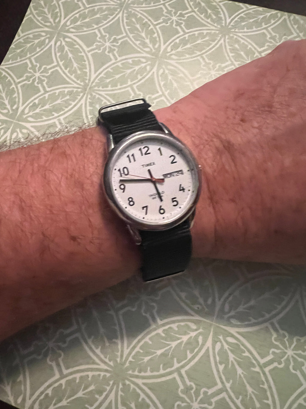 Men’s 90’s Timex Indiglo field watch new battery, crystal, and nato strap