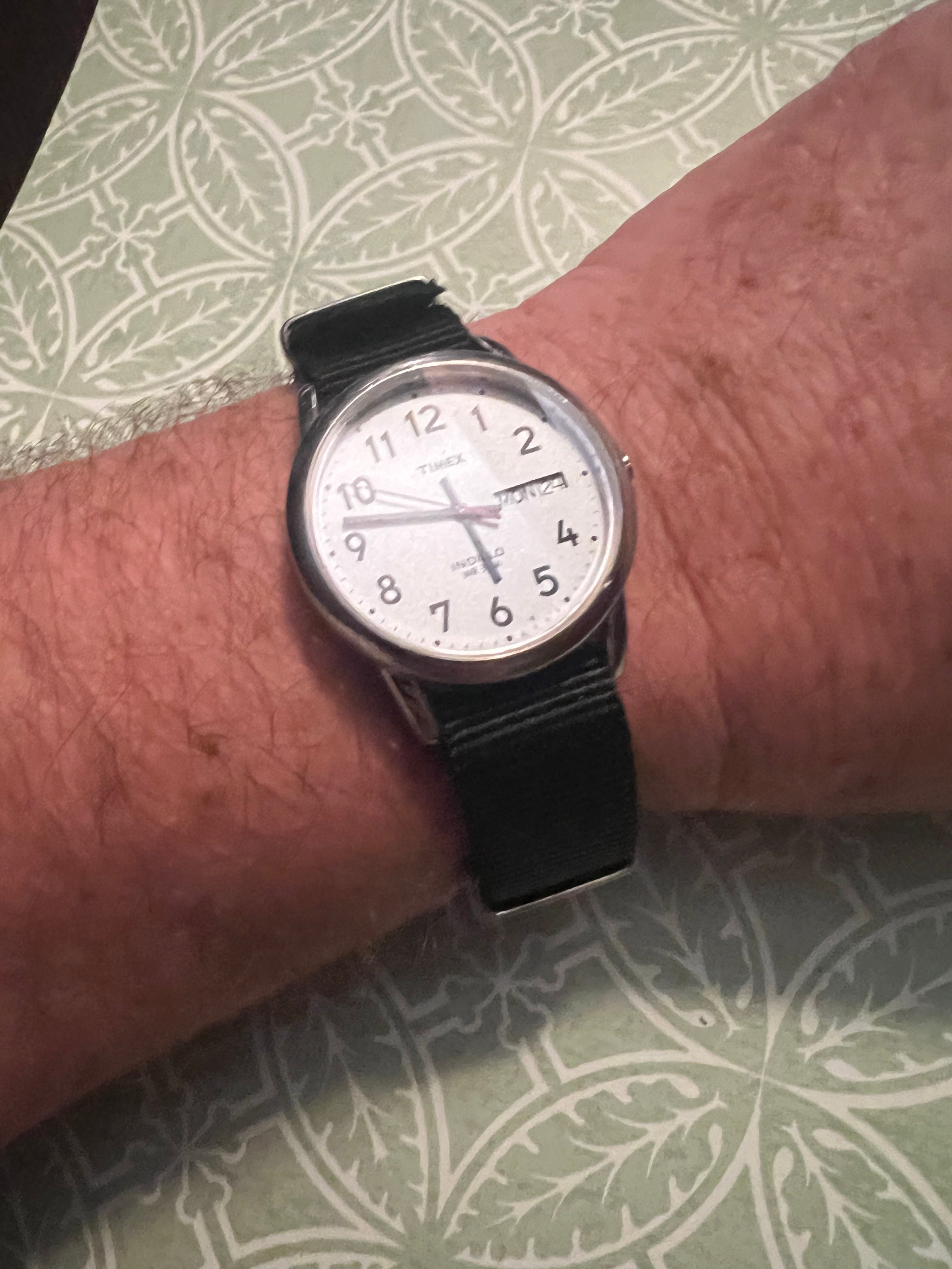 Men’s 90’s Timex Indiglo field watch new battery, crystal, and nato strap