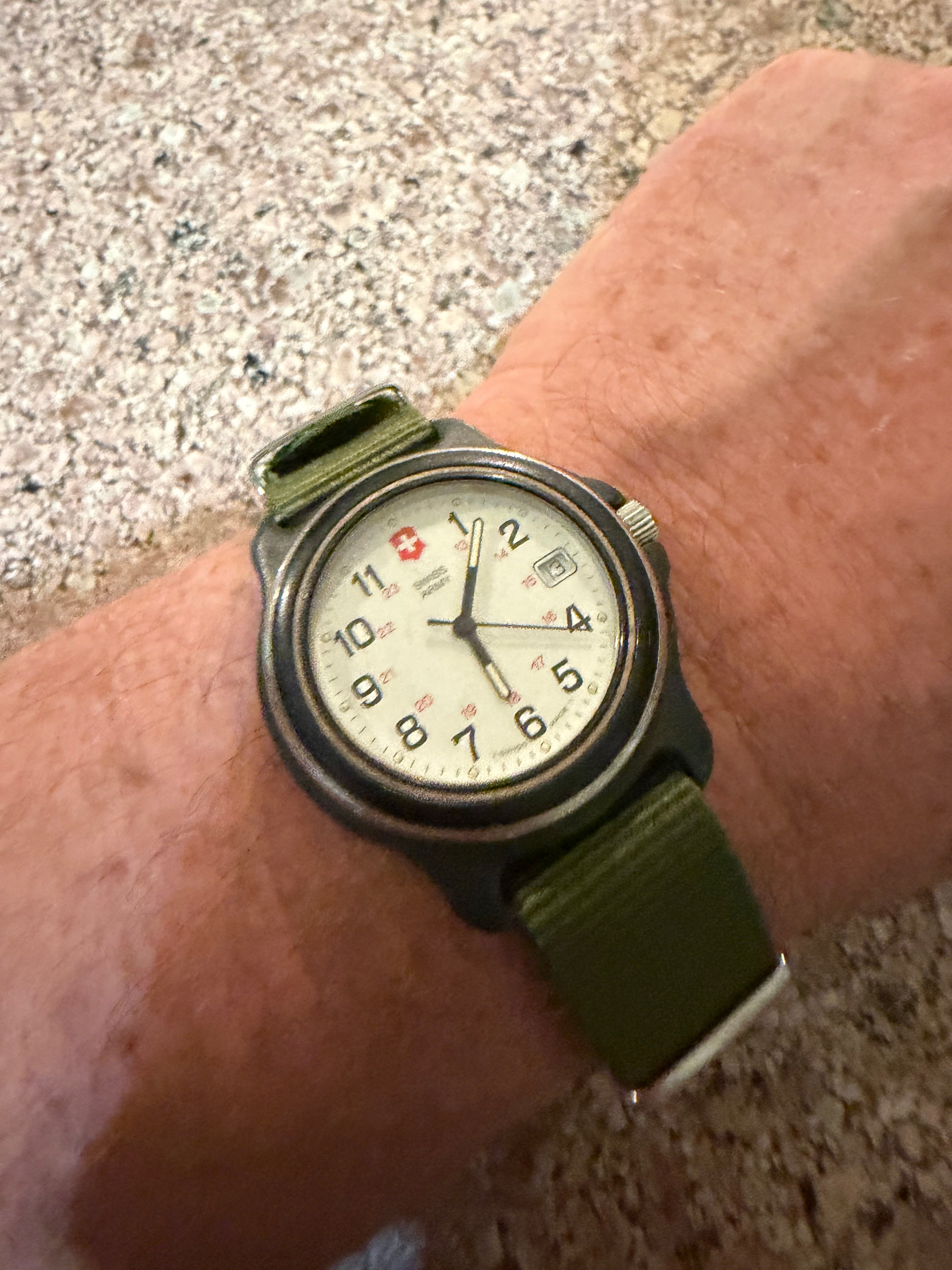 The Vintage Victorinox Swiss Army Black Case Delta Field Men's Watch