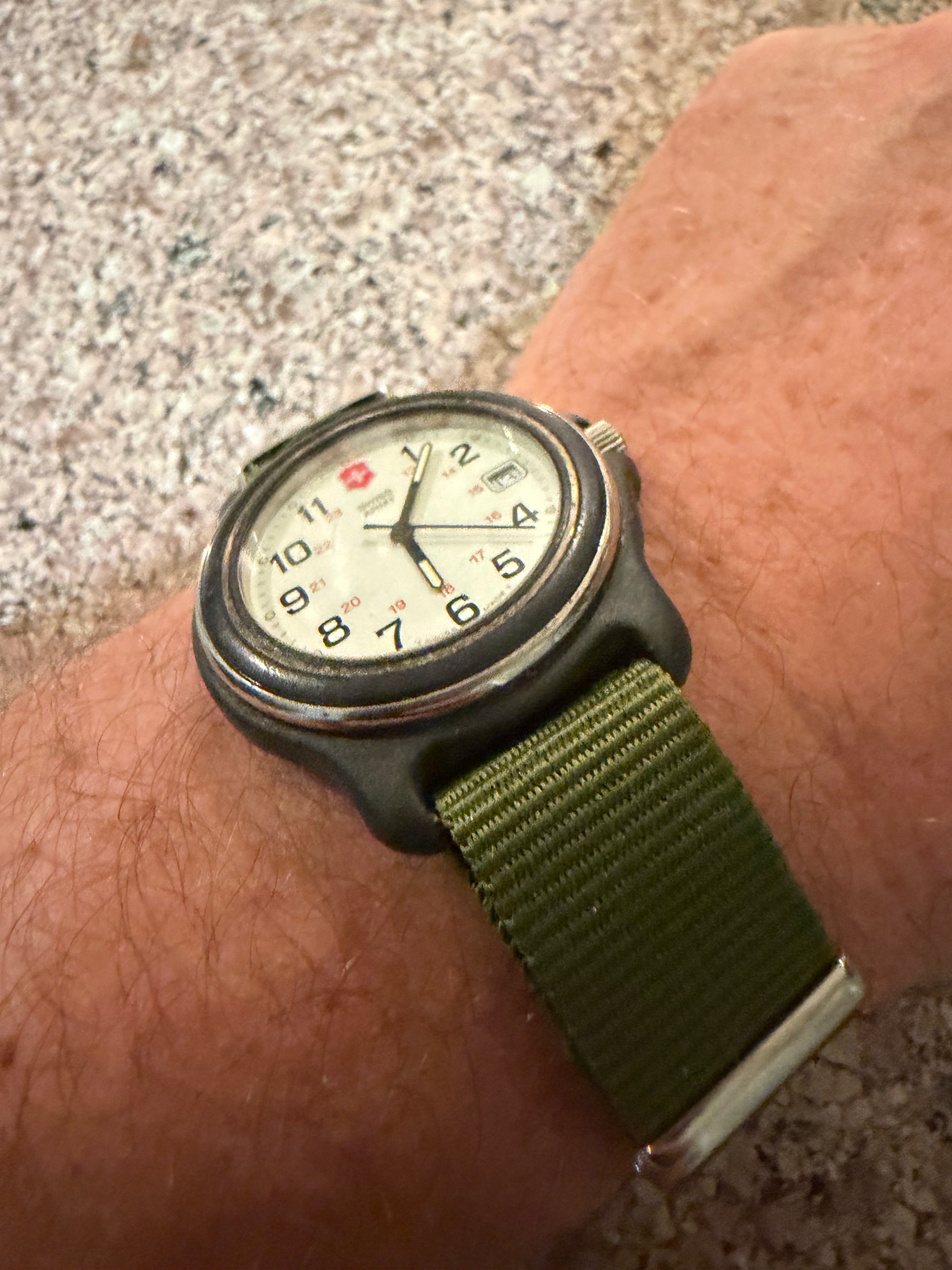 The Vintage Victorinox Swiss Army Black Case Delta Field Men's Watch