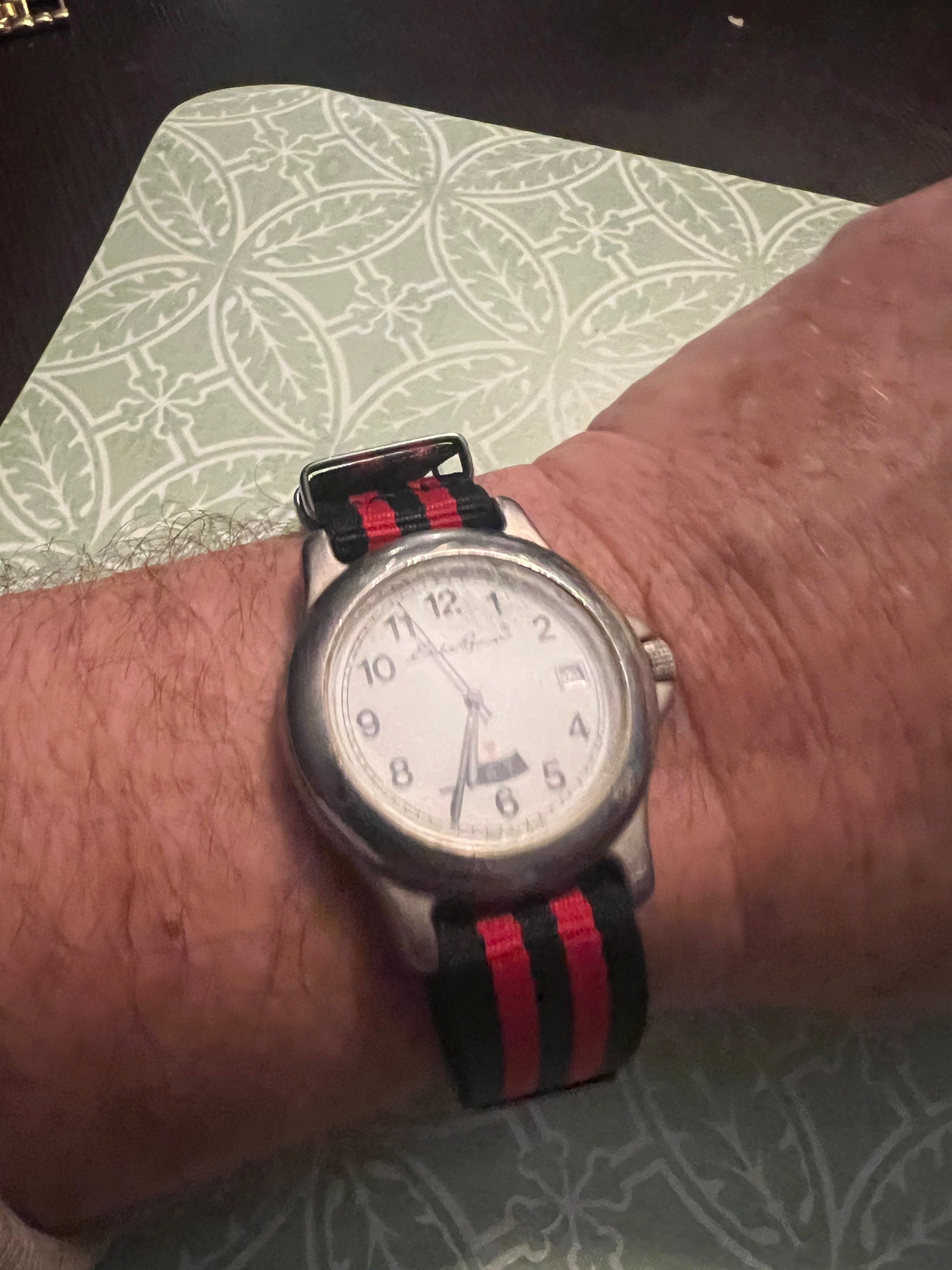Men’s Eddie Bauer field watch with date and military time window