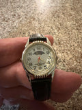 90’s dainty ladies two tone moon phase watch