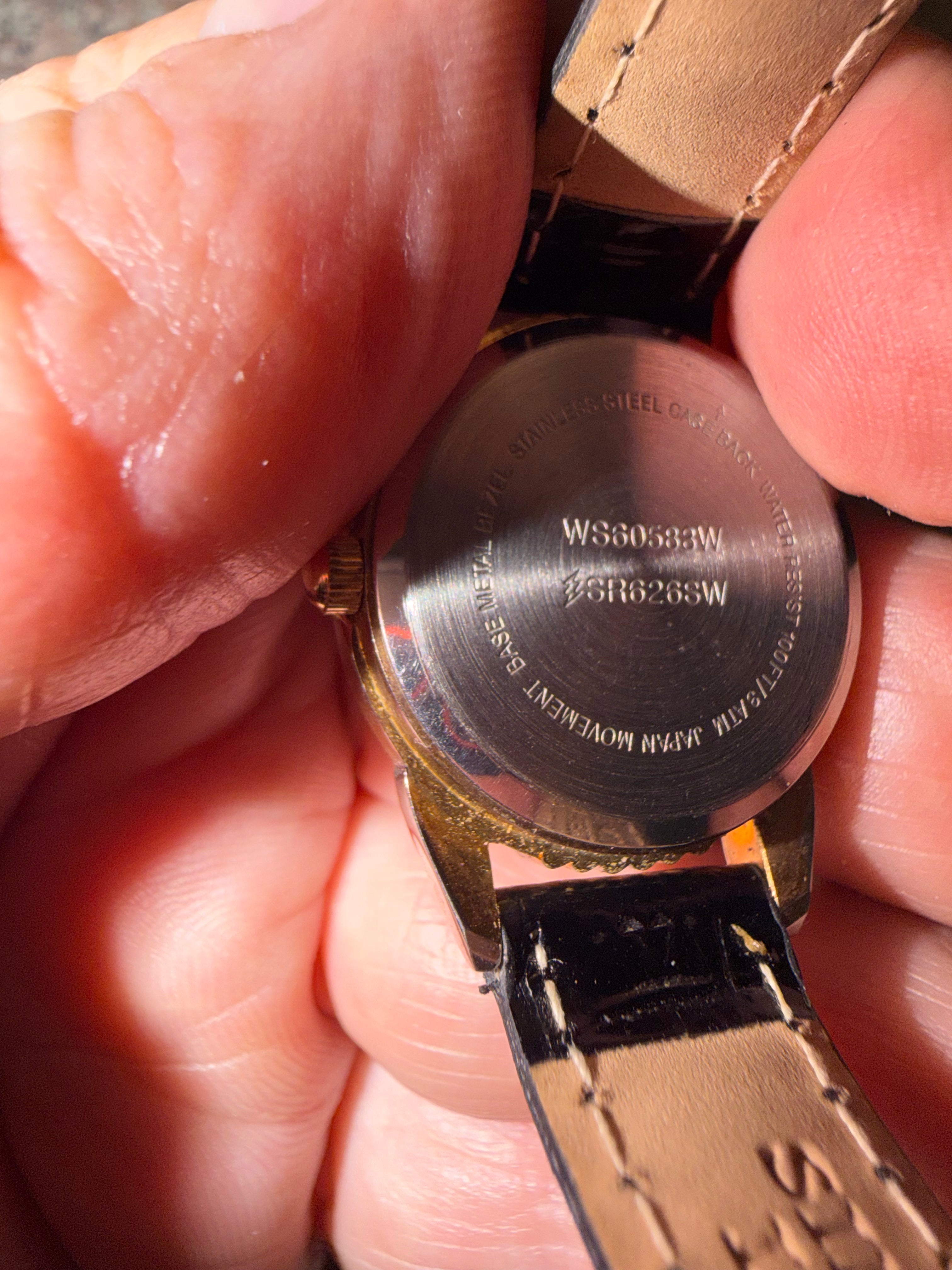 90’s dainty ladies two tone moon phase watch