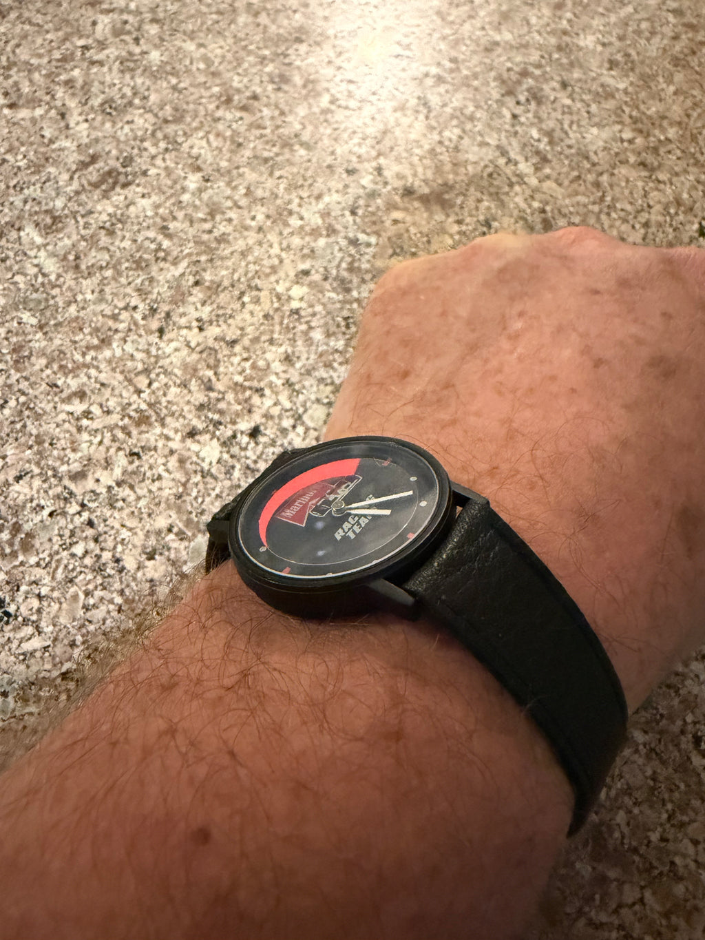 1990 Marlboro Racing Team promotional quartz watch with Swiss parts