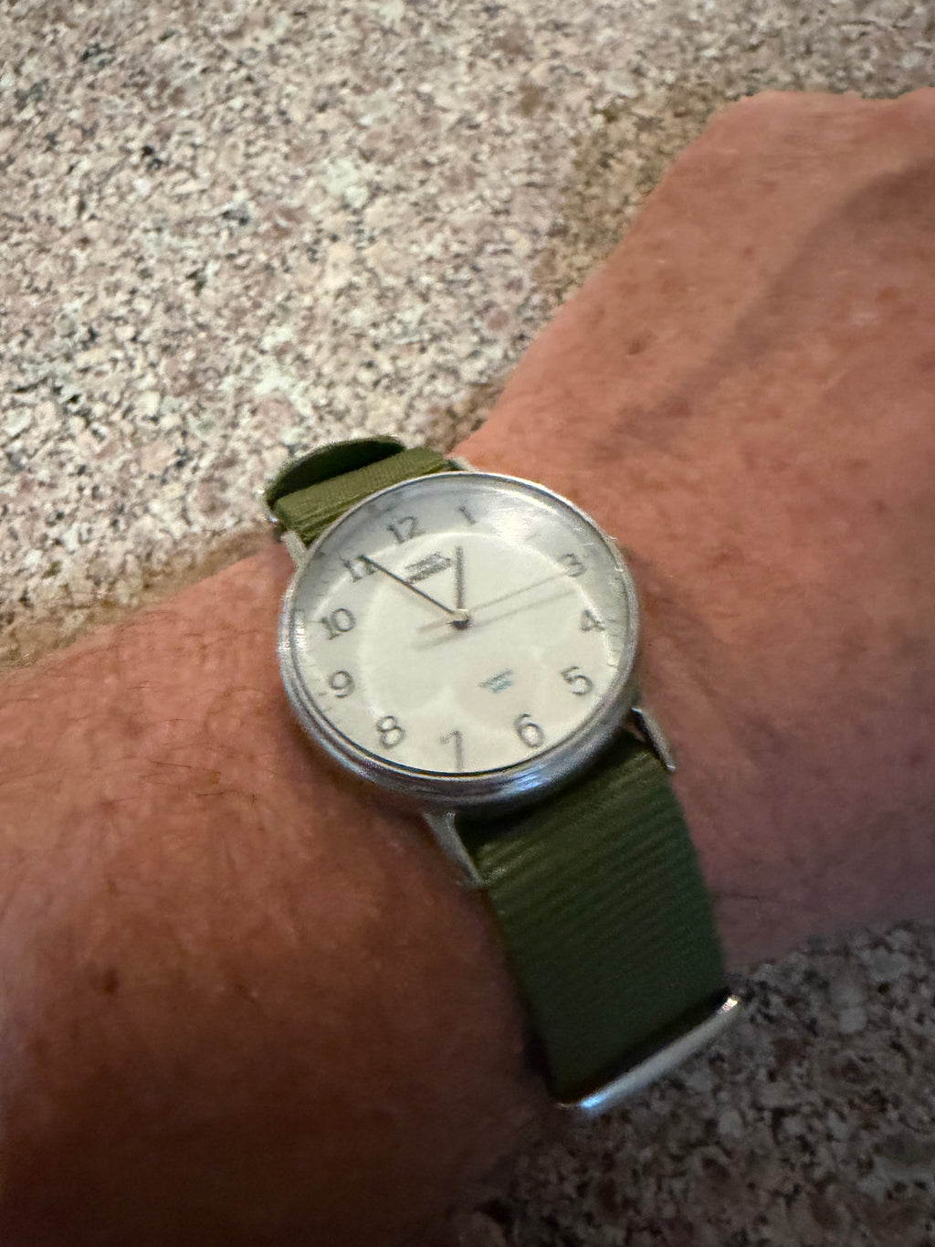 Vintage men’s Timex field watch. NATO strap.