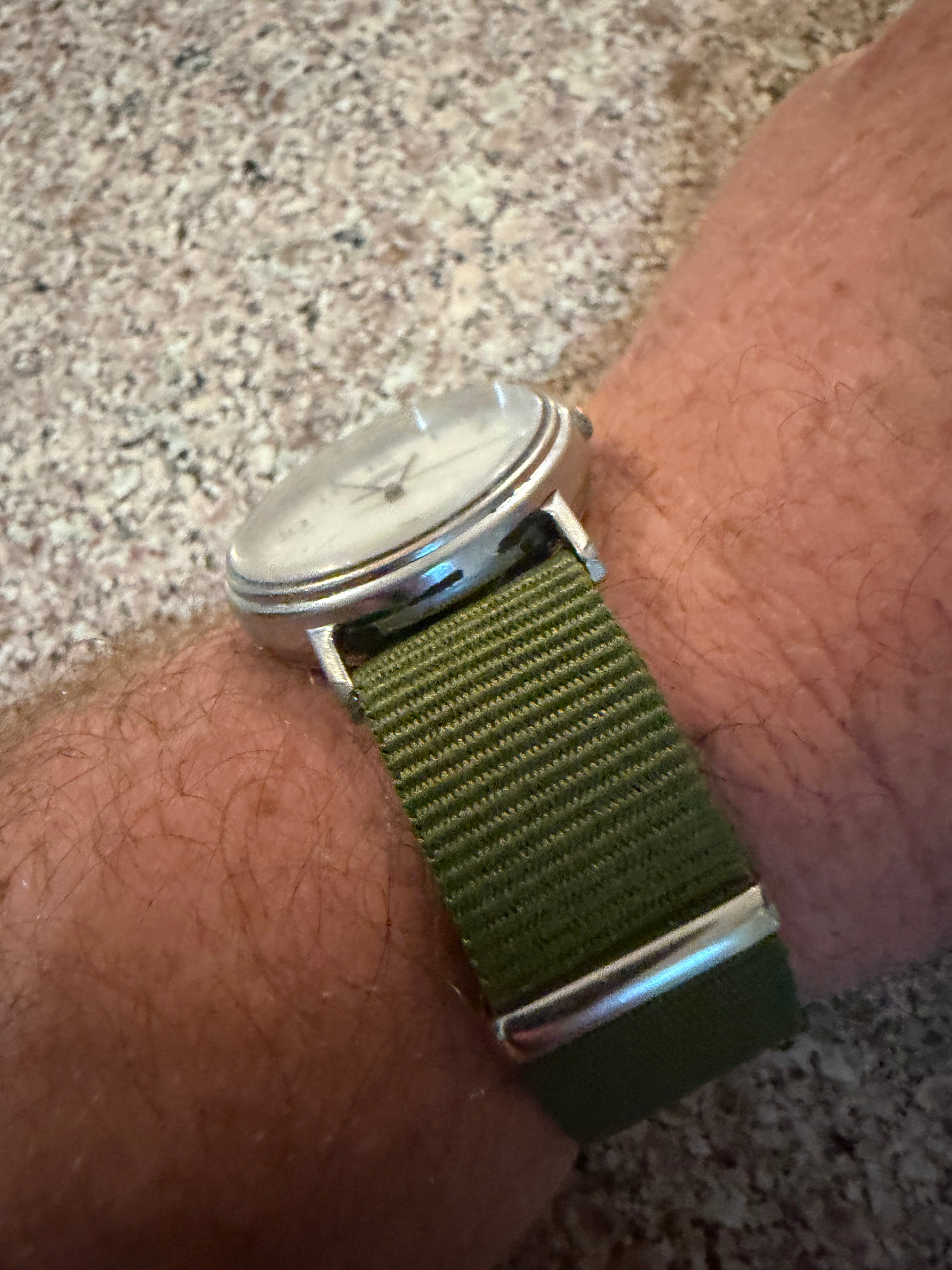 Vintage men’s Timex field watch. NATO strap.