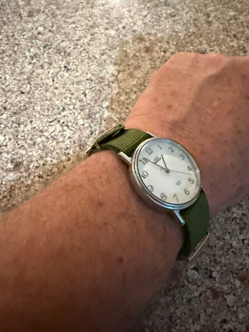 Vintage men’s Timex field watch. NATO strap.