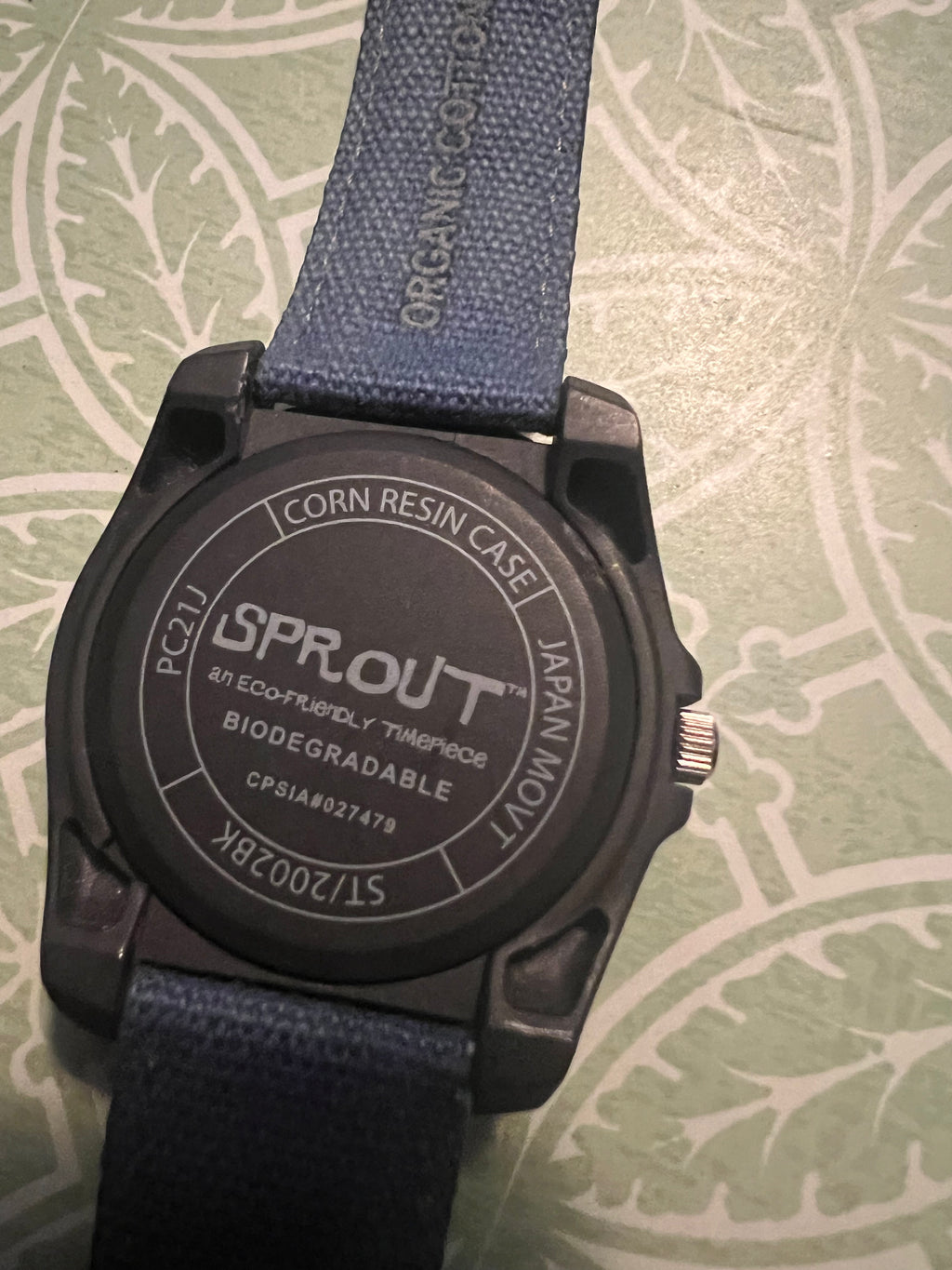 Sprout Corn Resin Biodegradable Wristwatch w/ Adjustable Buckle Band