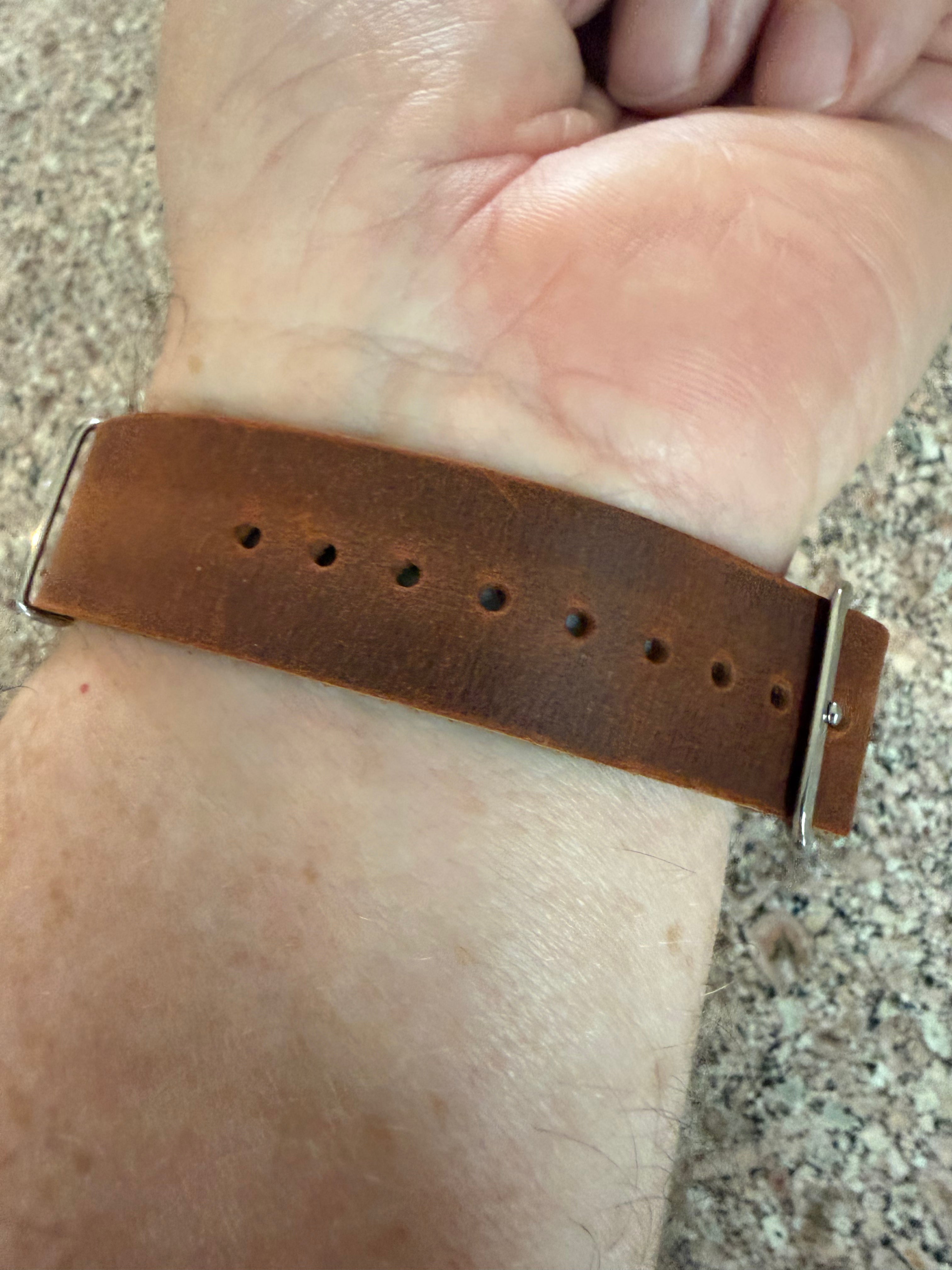 Wenger Men's Swiss Made Panda DiChronograph Date Brown Leather Strap. 537.0936
