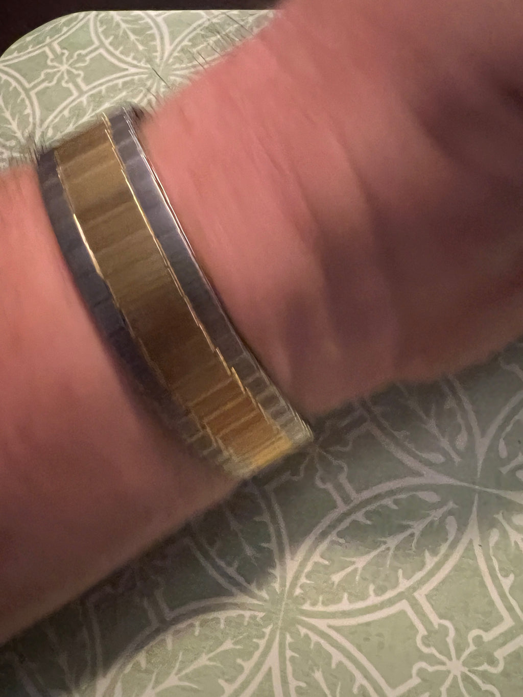 Men’s LA Express two tone dress watch diamond accent