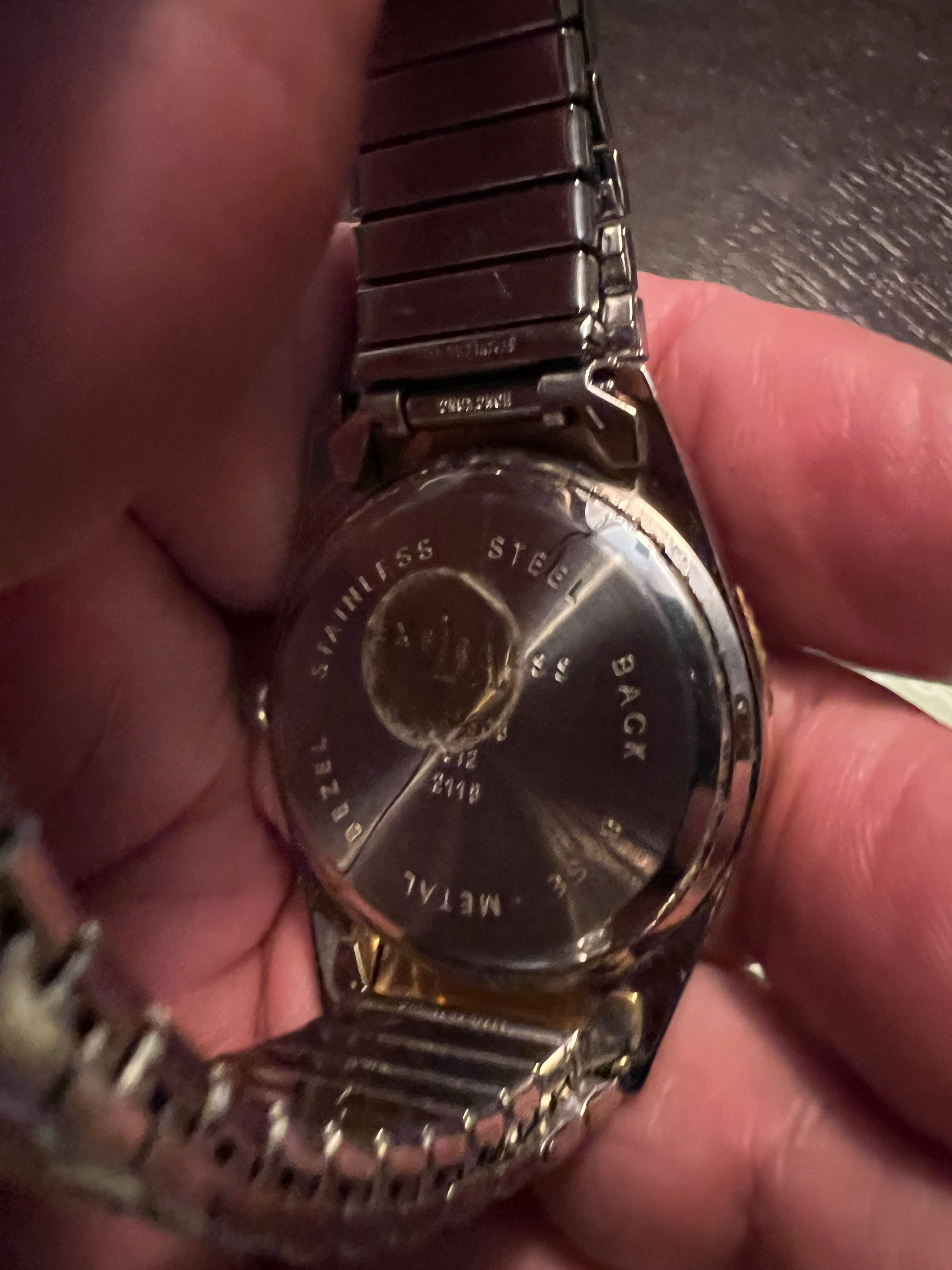 Men’s LA Express two tone dress watch diamond accent