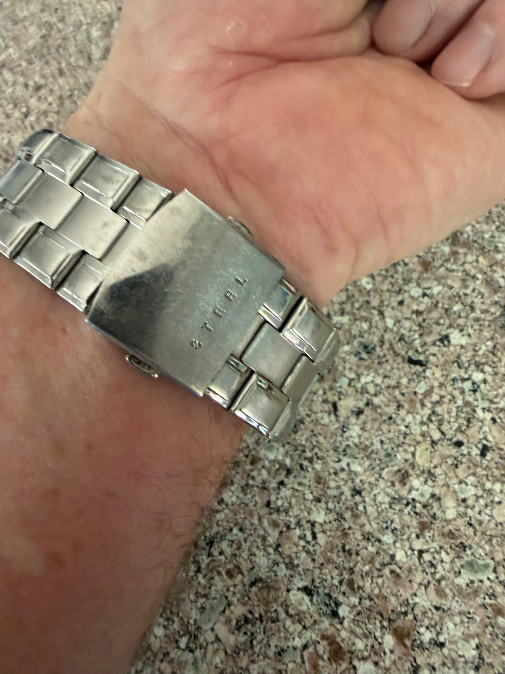 Large face Guess Diamond accent watch new battery full links