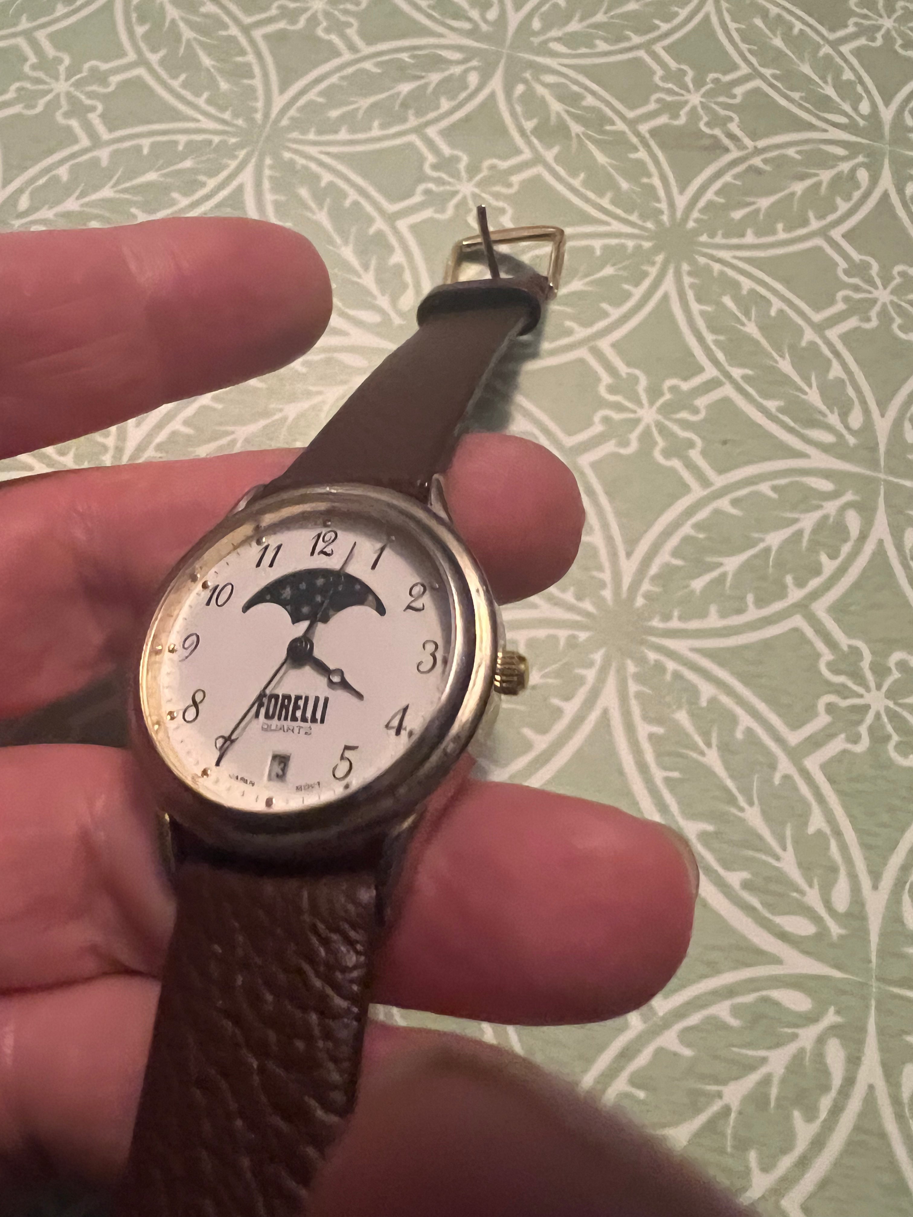 1995 ladies Forelli moon-phase watch. New battery