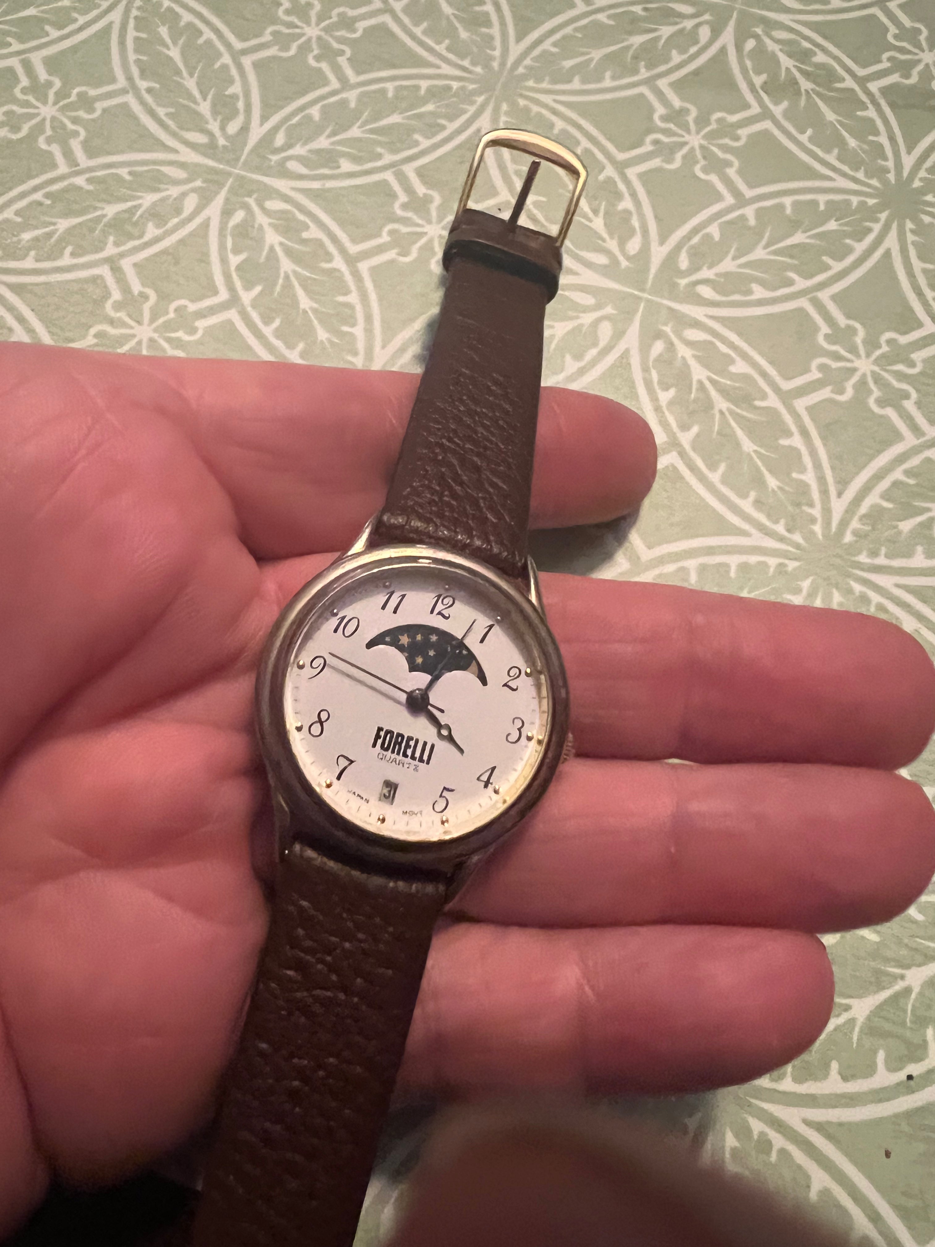 1995 ladies Forelli moon-phase watch. New battery