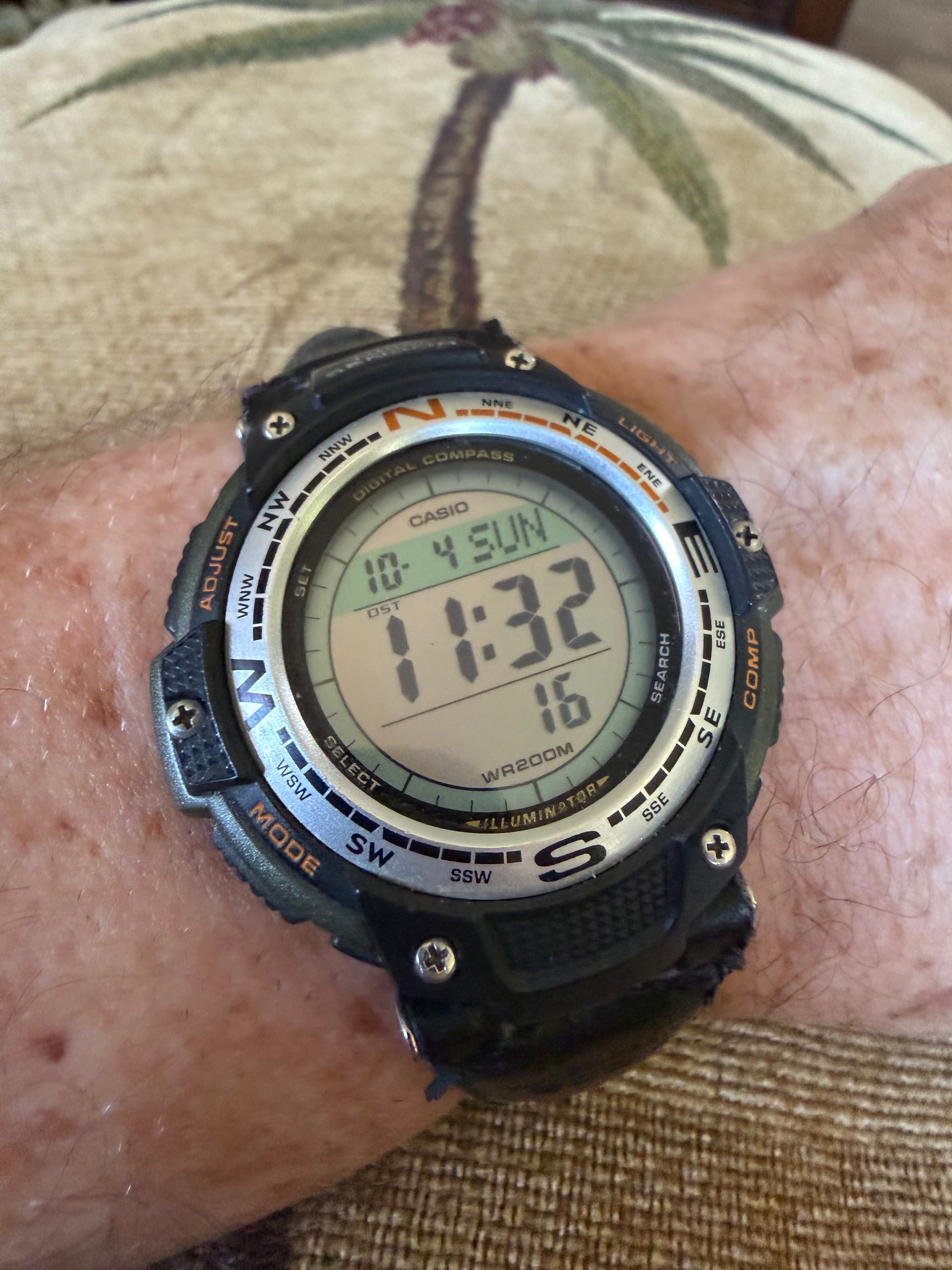 Casio OutGear SGW-100B Digital Twin Sensor Compass Thermometer WR200M Watch