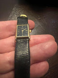 Vintage Citizen  3220-s18604 Dainty Ladies Gold Tone Watch With Lizard Strap
