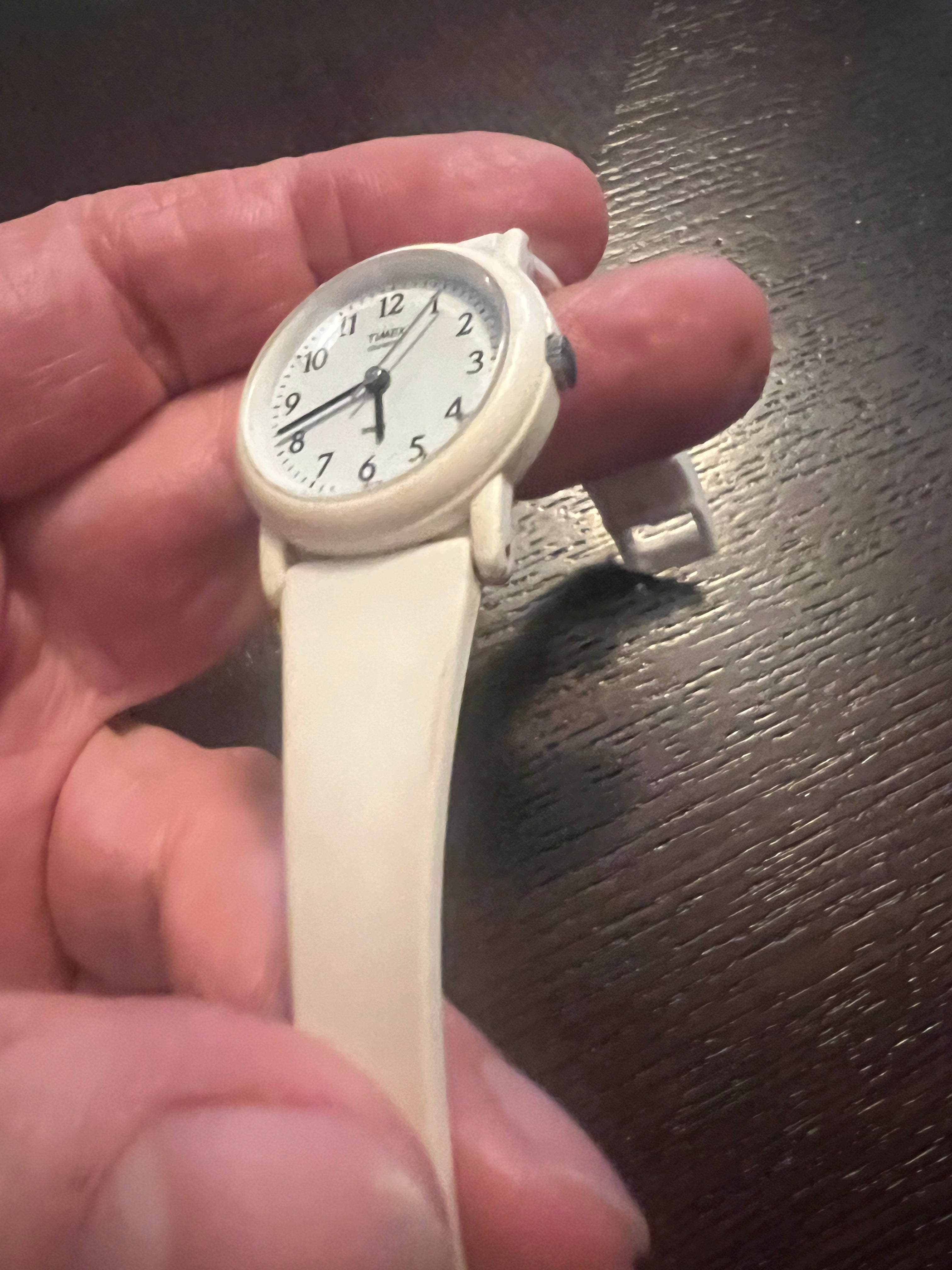 Timex dainty Watch A7 White Case, Women’s, New Battery, 26m