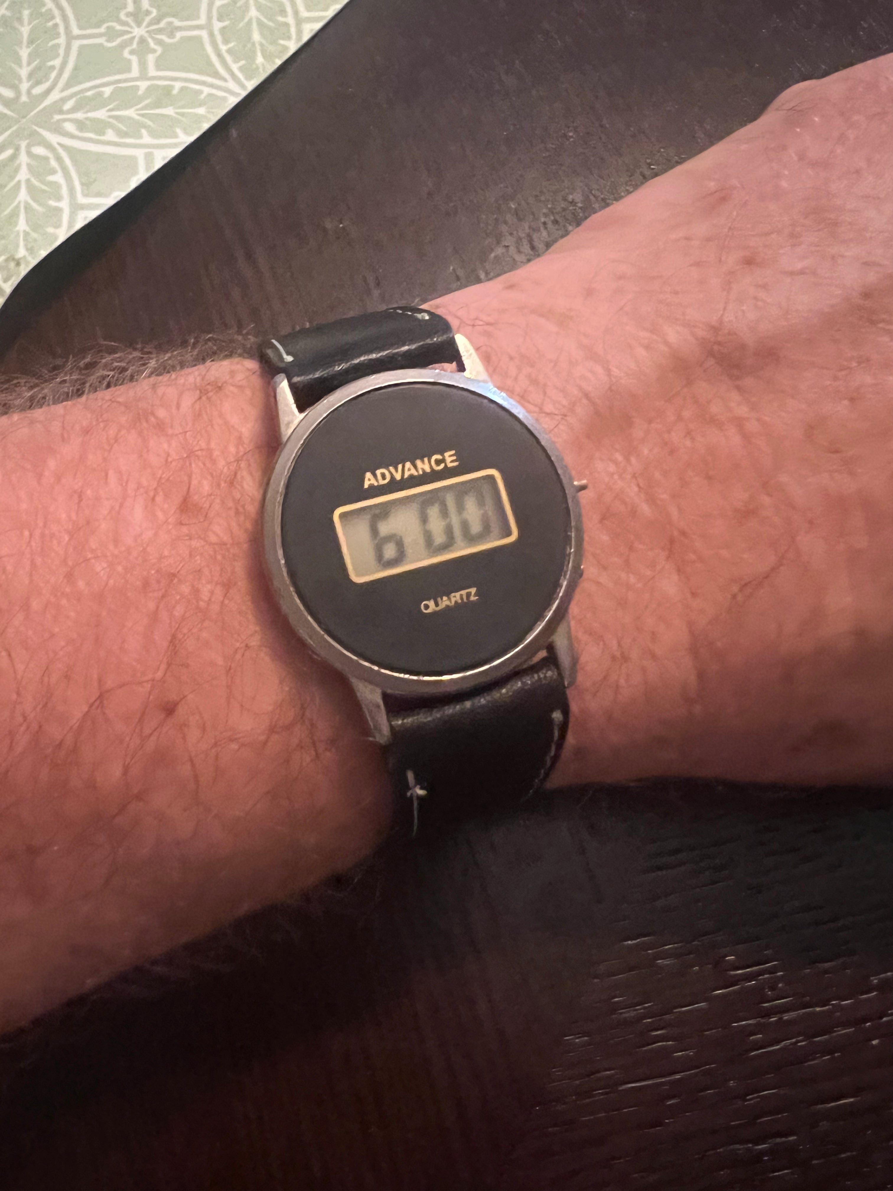 Vintage Hipster 1981 digital men’s watch
