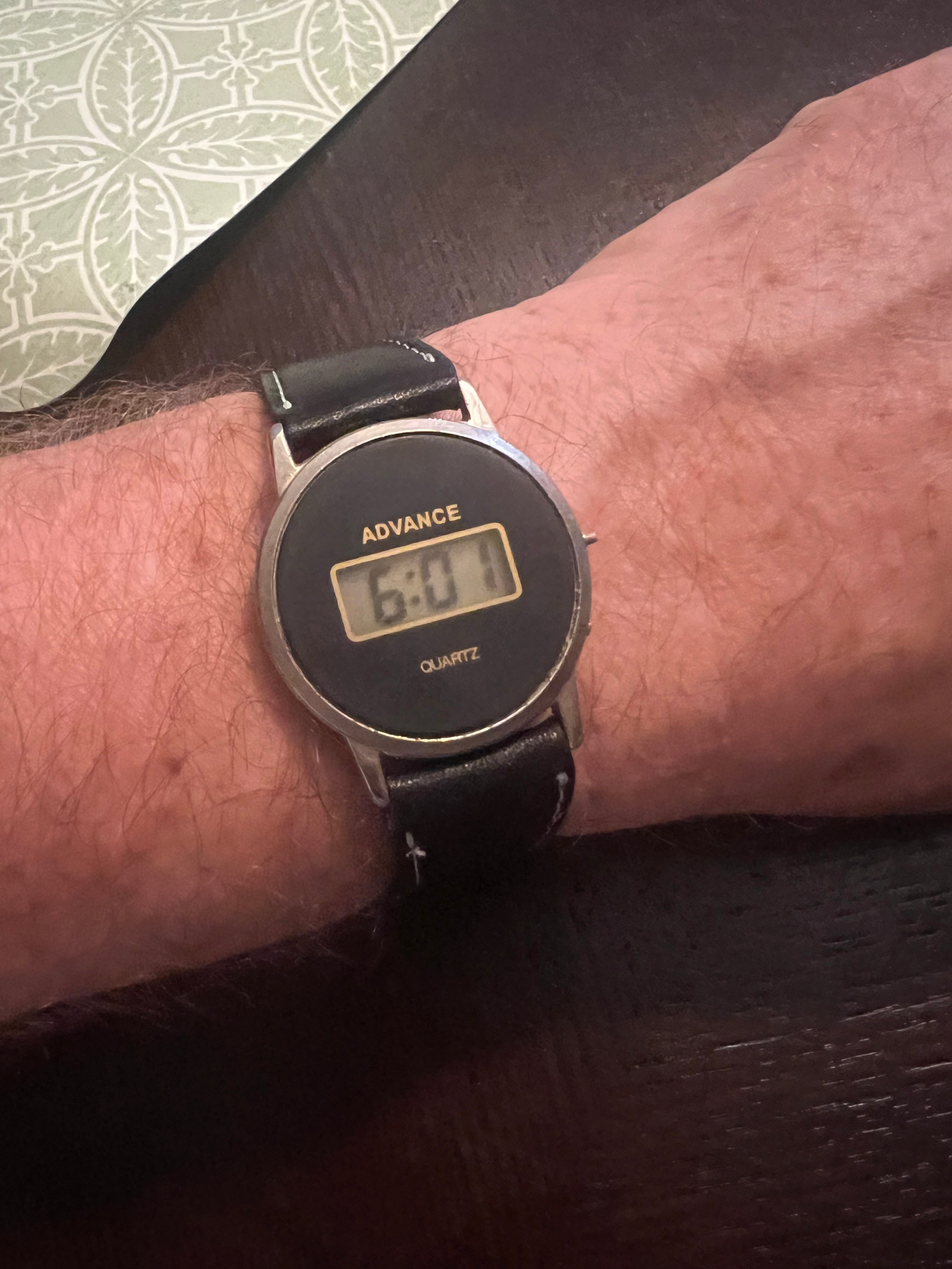 Vintage Hipster 1981 digital men’s watch