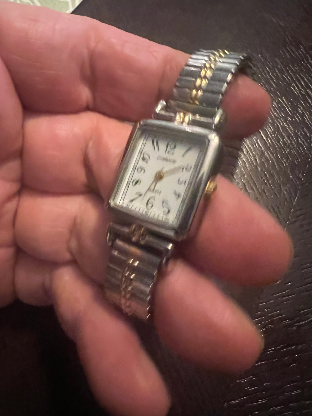 Ladies vintage Carriage by Timex dainty 2-tone watch new battery