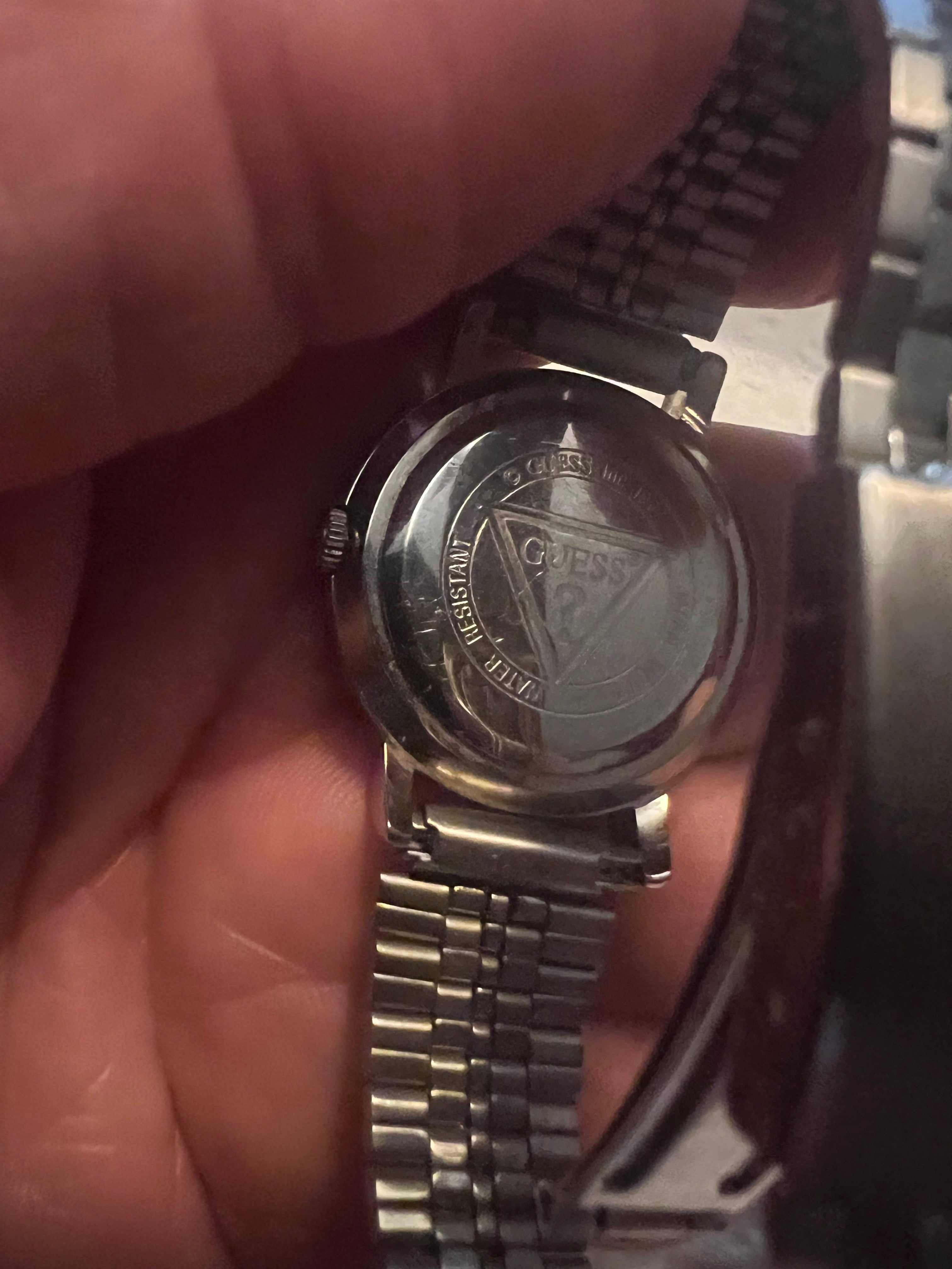 GUESS Silver Tone Quartz Analog Women's Watch New Battery