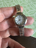 Dainty ladies Viewpoint silver tone watch. New battery