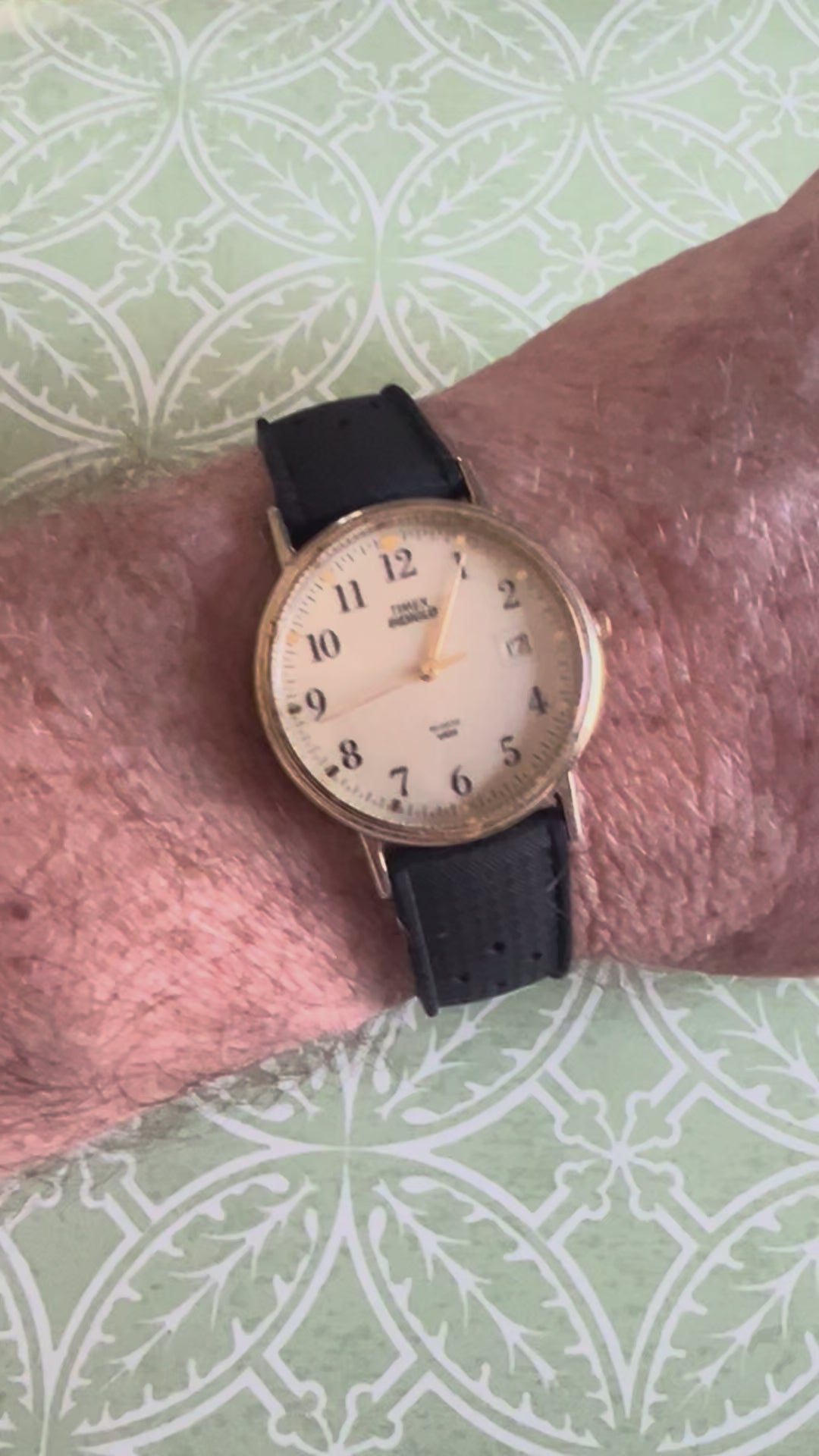 Men’s vintage Timex Indiglo Watch new battery Tropic strap